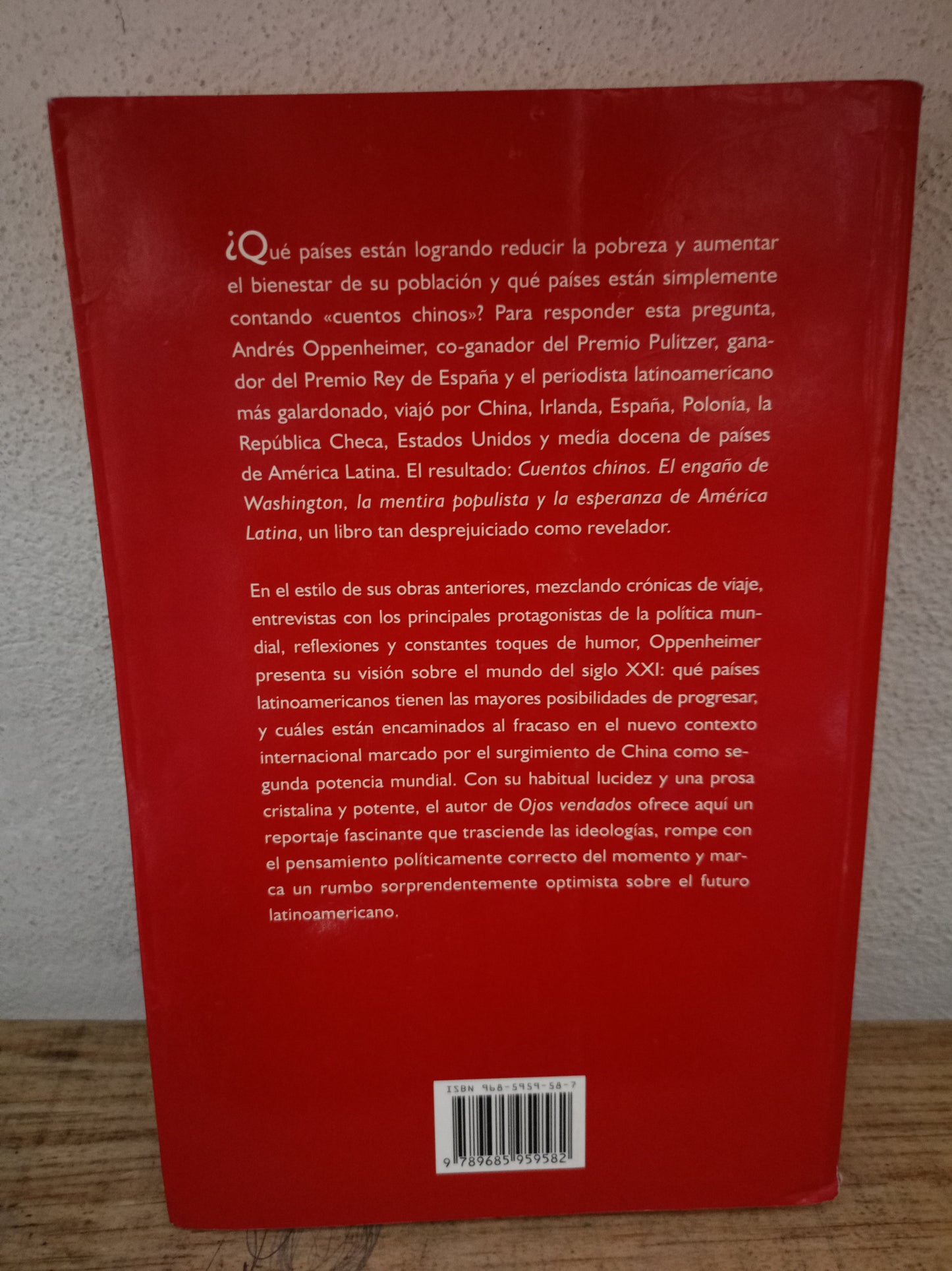 CUENTOS CHINOS POR ANDRÉS OPPENHEIMER USADO NOVELA LITERARIO 305