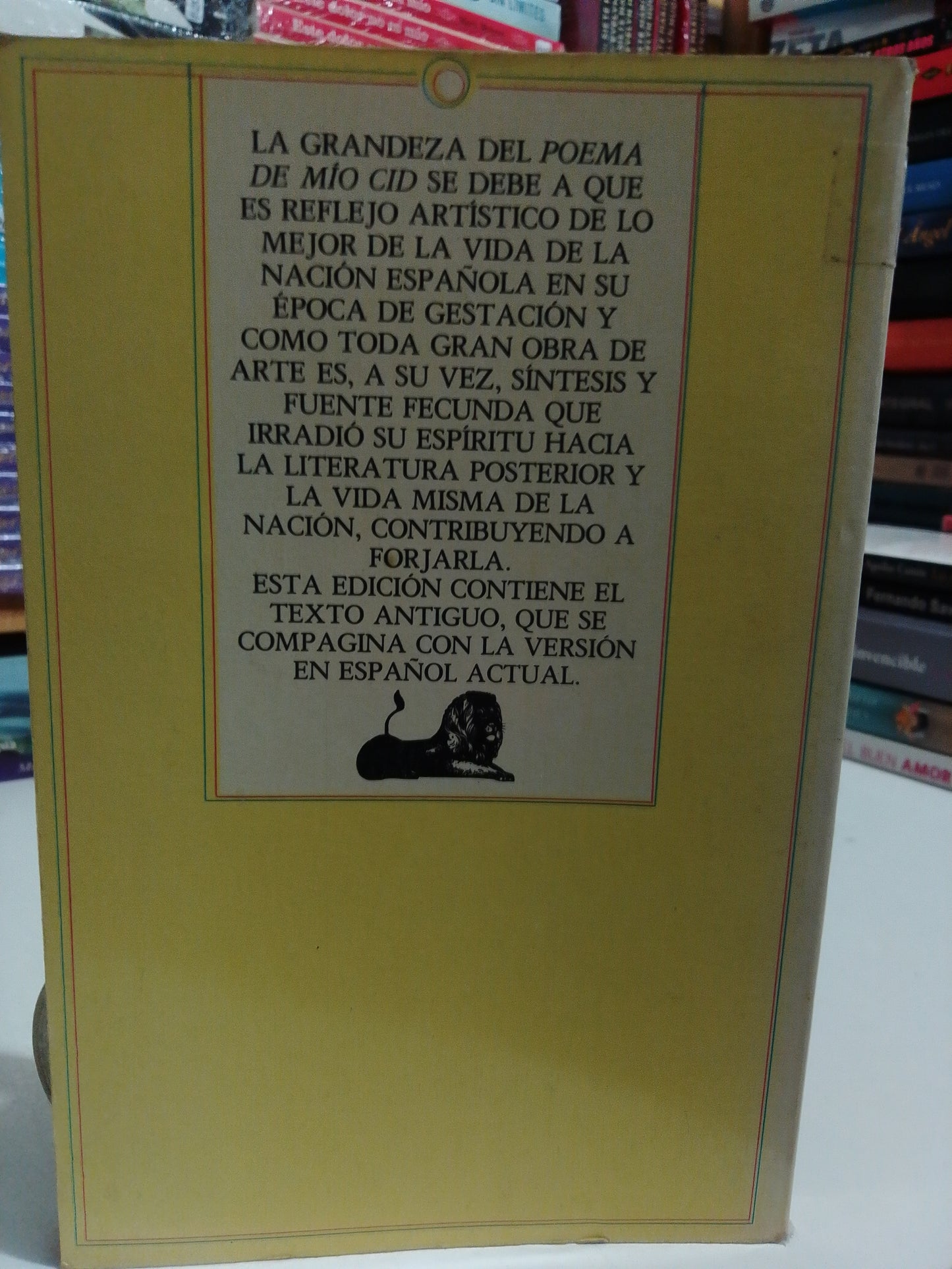 POEMA DE MIO CID USADO NOVELAS JUAREZ