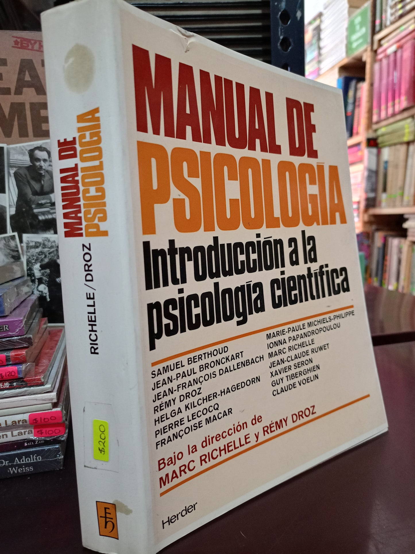 MANUAL DE PSICOLOGÍA POR MARC RICHELLE Y RÉMY DROZ USADO PSICOLOGÍA LITERARIO 305