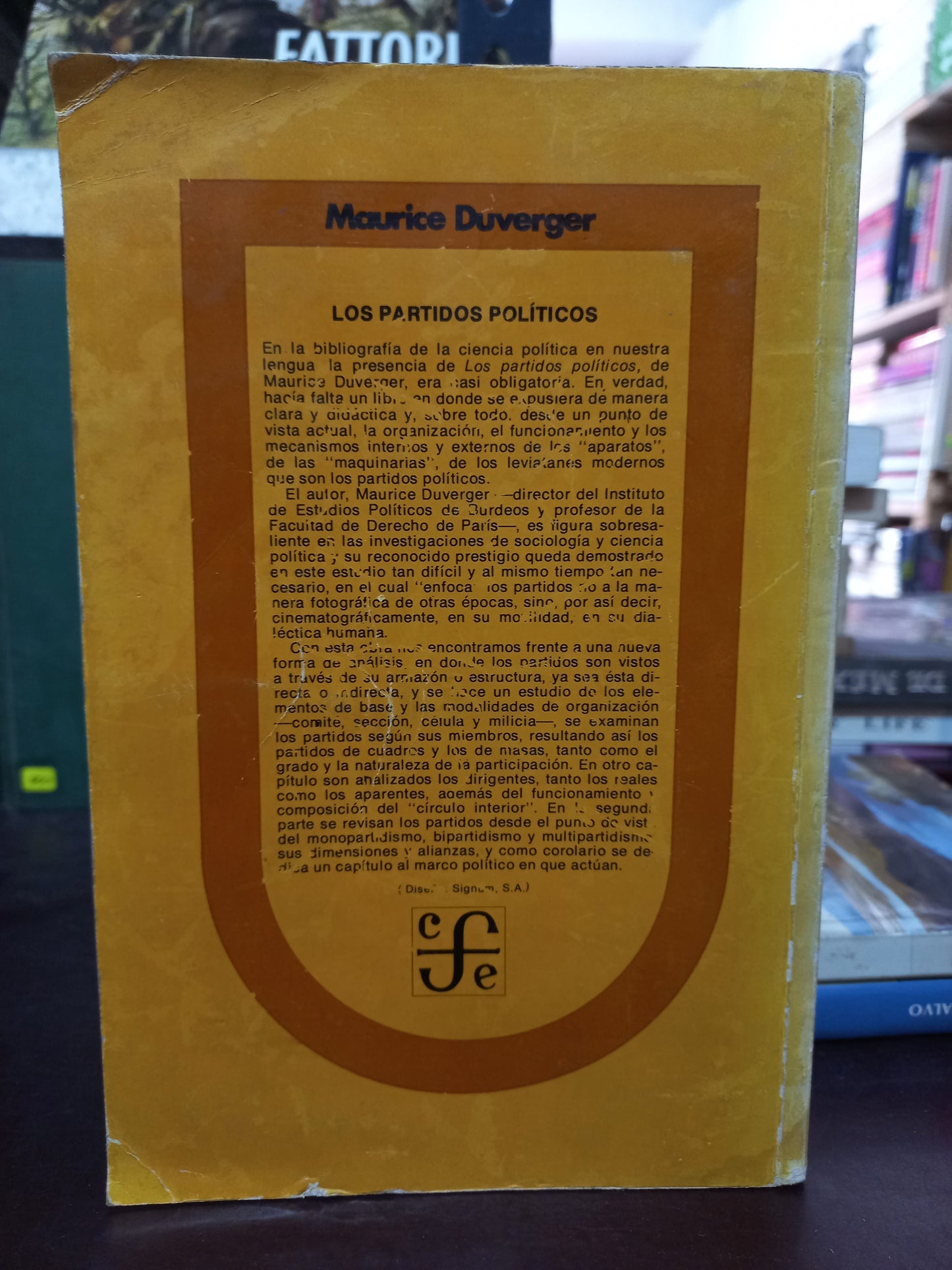 LOS PARTIDOS POLÍTICOS POR MAURICE DUVERGER USADO HISTORIA LITERARIO 305