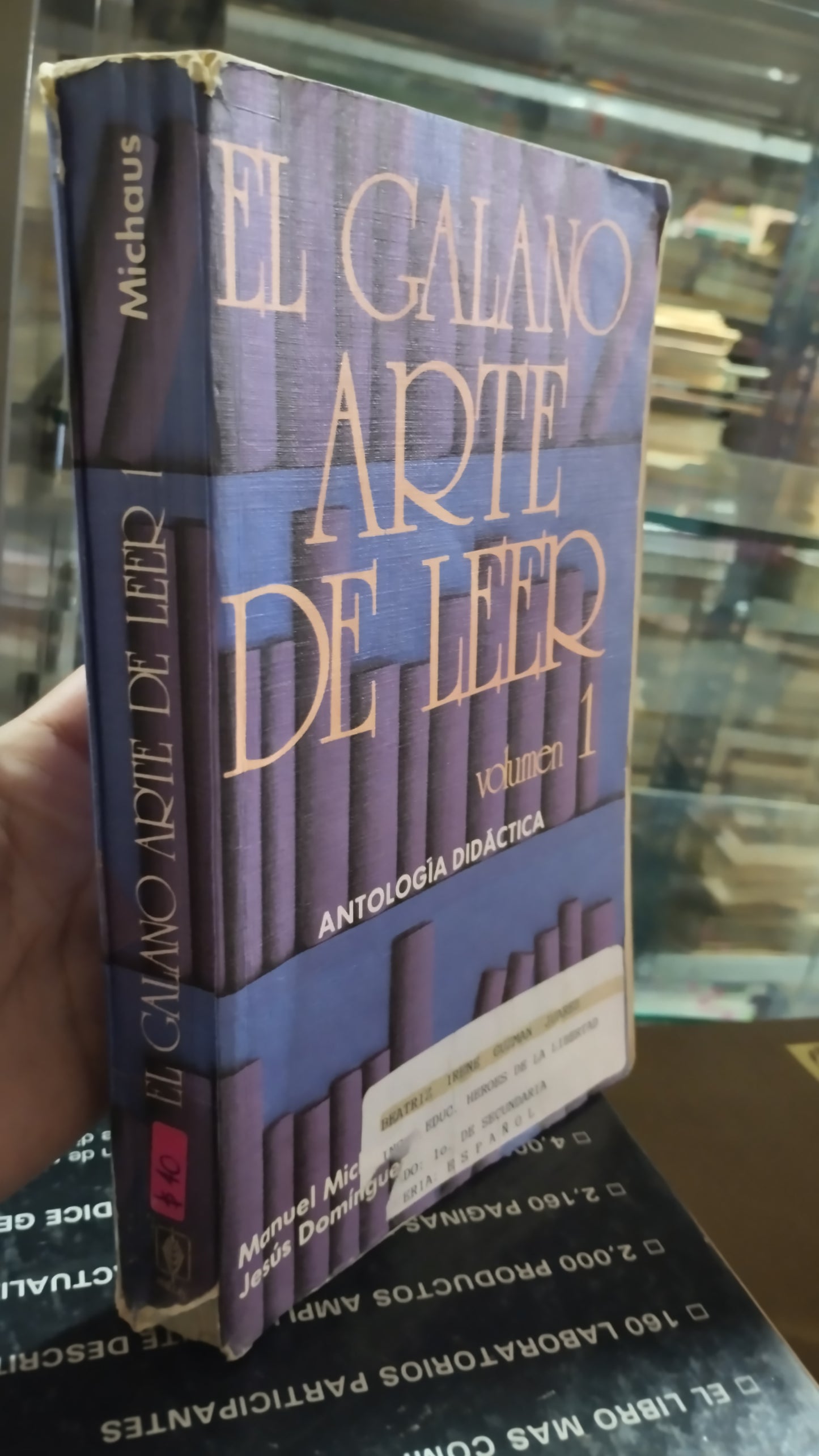 EL GALANO ARTE DE LEER POR MANUEL MICHAUS LIBRO USADO EDUCACIÓN ALDAMA