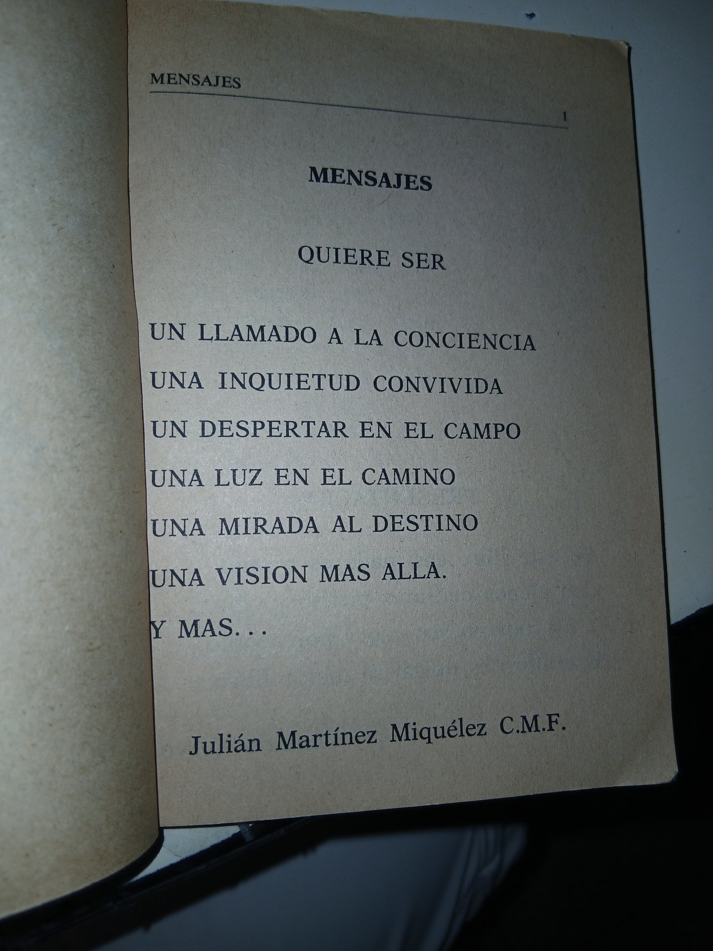 MENSAJES POR JULIÁN MARTÍNEZ MIQUÉLEZ USADO RELIGIÓN LITERARIO 207