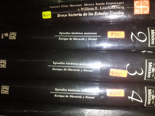 HISTORIA DE MÉXICO EPISODIOS HISTORICOS MEXICANOS POR ENRIQUE DE OLA VARRIA Y FERRARI USADO HISTORIA LITERARIO 207