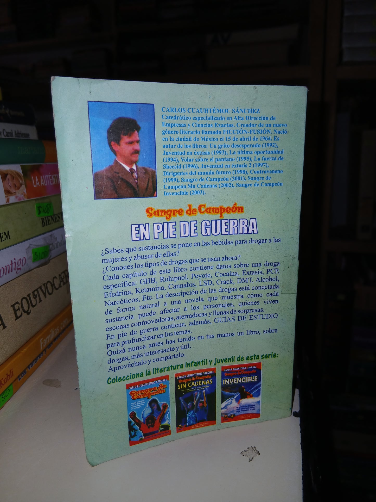 SANGRE DE CAMPEÓN. EN PIE DE GUERRA POR CARLOS CUAUHTÉMOC SÁNCHEZ USADO SUPERACIÓN PERSONAL LITERARIO 207