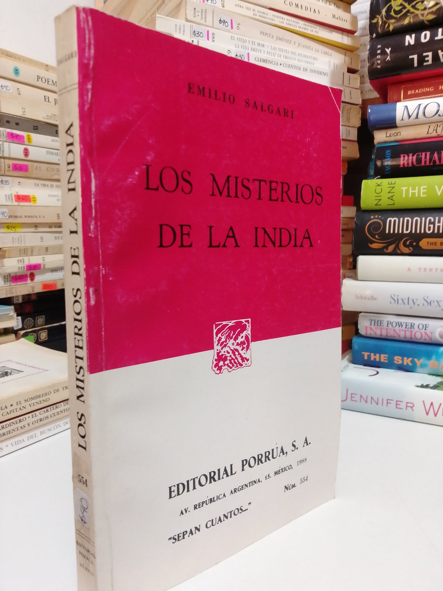 LOS MISTERIOS DE LA INDIA POR EMILIO SALGARI USADO NOVELA JUÁREZ