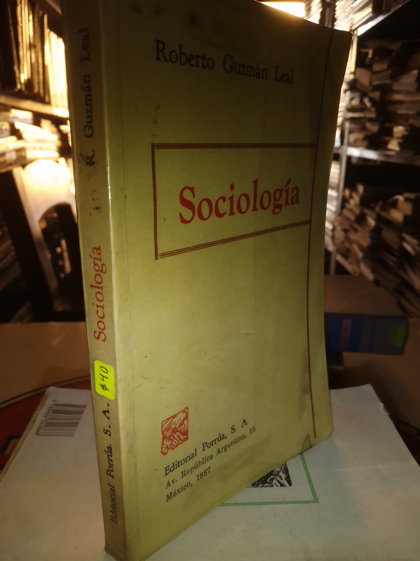 SOCIOLOGÍA POR ROBERTO GUZMAN LEAL USADO SOCIOLOGÍA LITERARIO 207