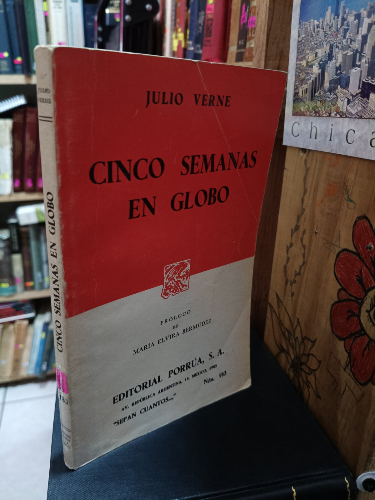 CINCO SEMANAS EN GLOBO JULIO VERNE USADO NOVELA LITERARIO 305