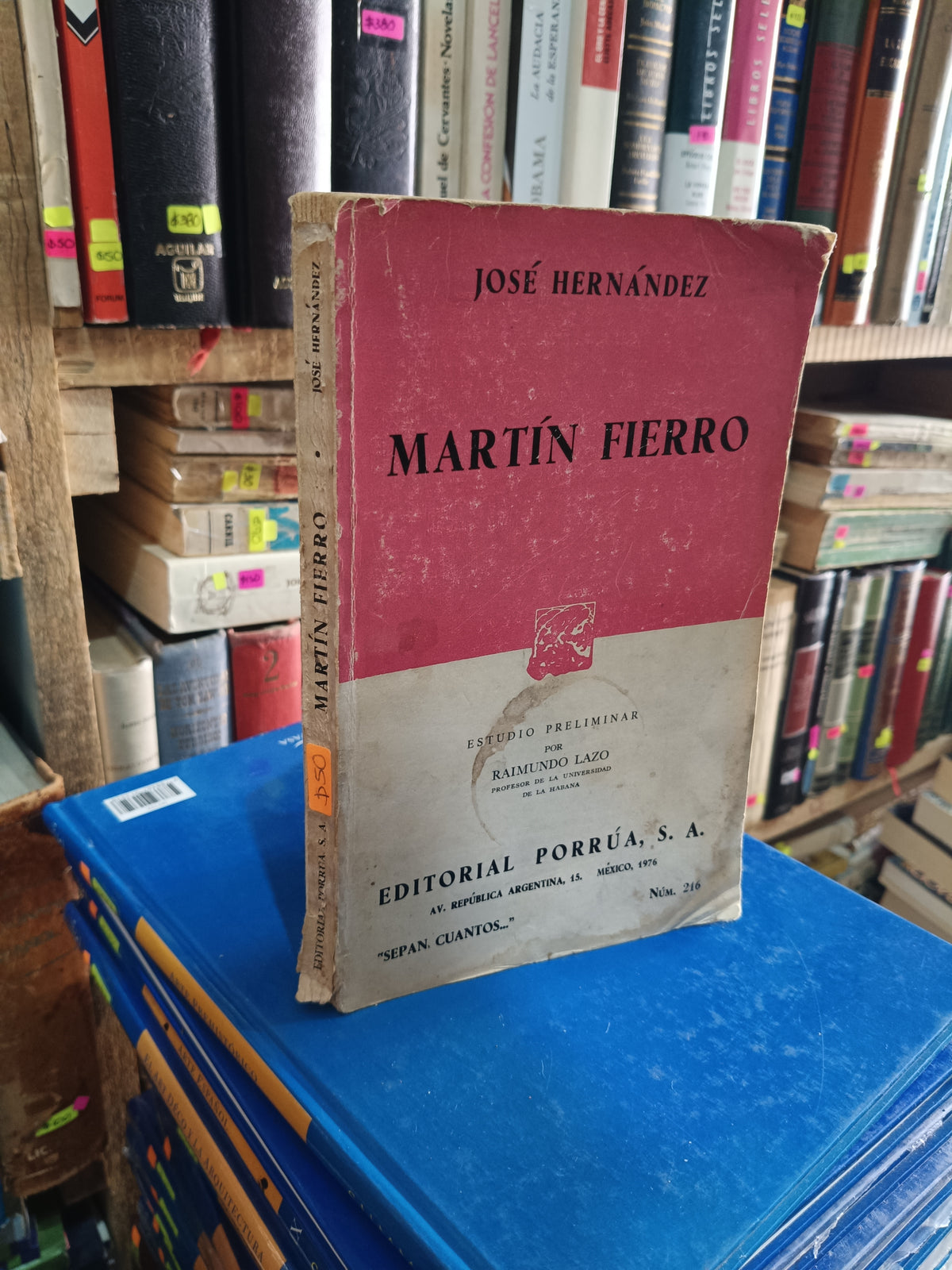 MARTIN FIERRO JOSE HERNANDEZ USADO NOVELA LITERARIO 305