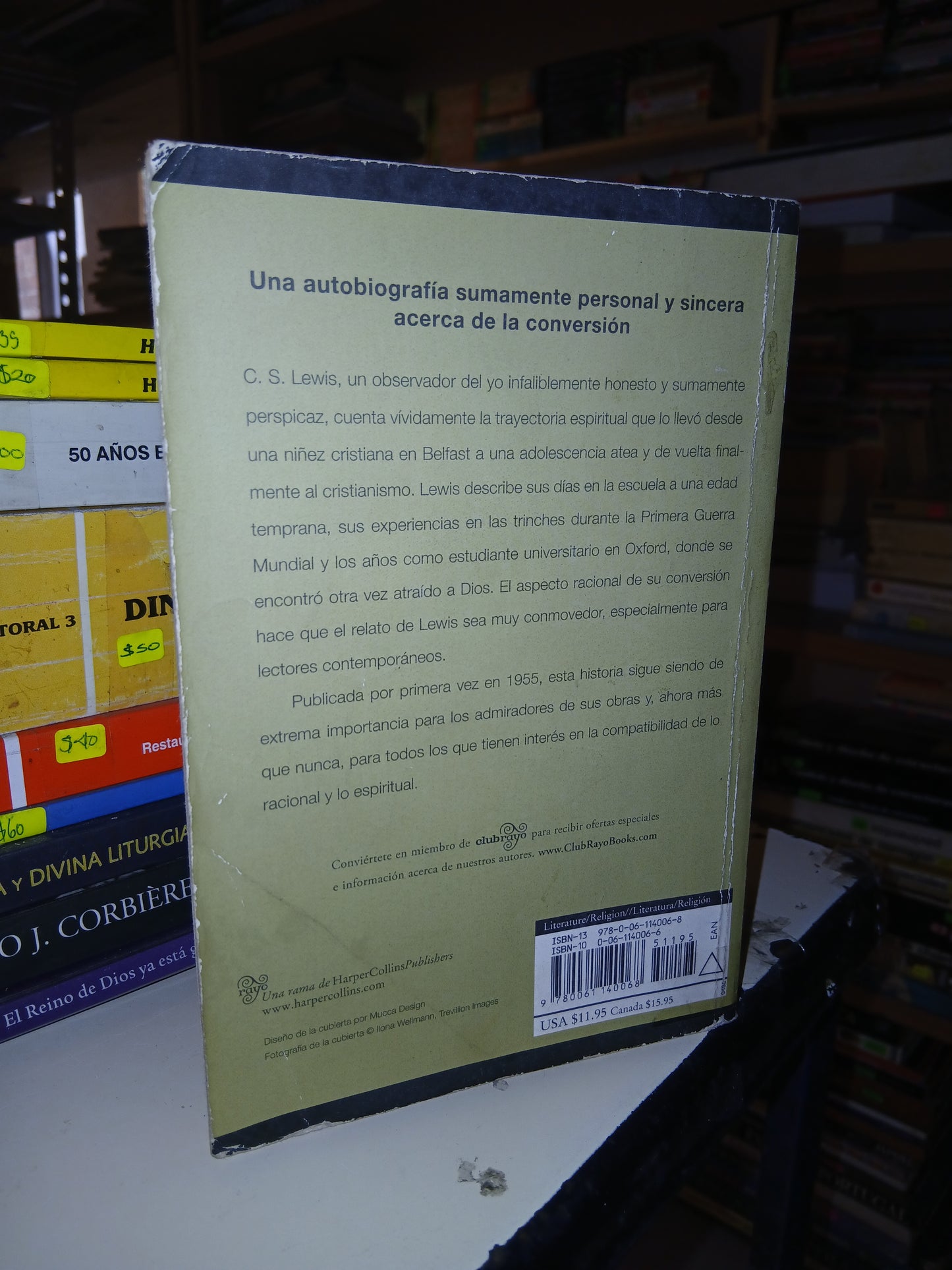 CAUTIVADO POR LA ALEGRÍA HISTORIA DE MI CONVERSACIÓN POR C.S. LEWIS USADO RELIGIÓN LITERARIO 207