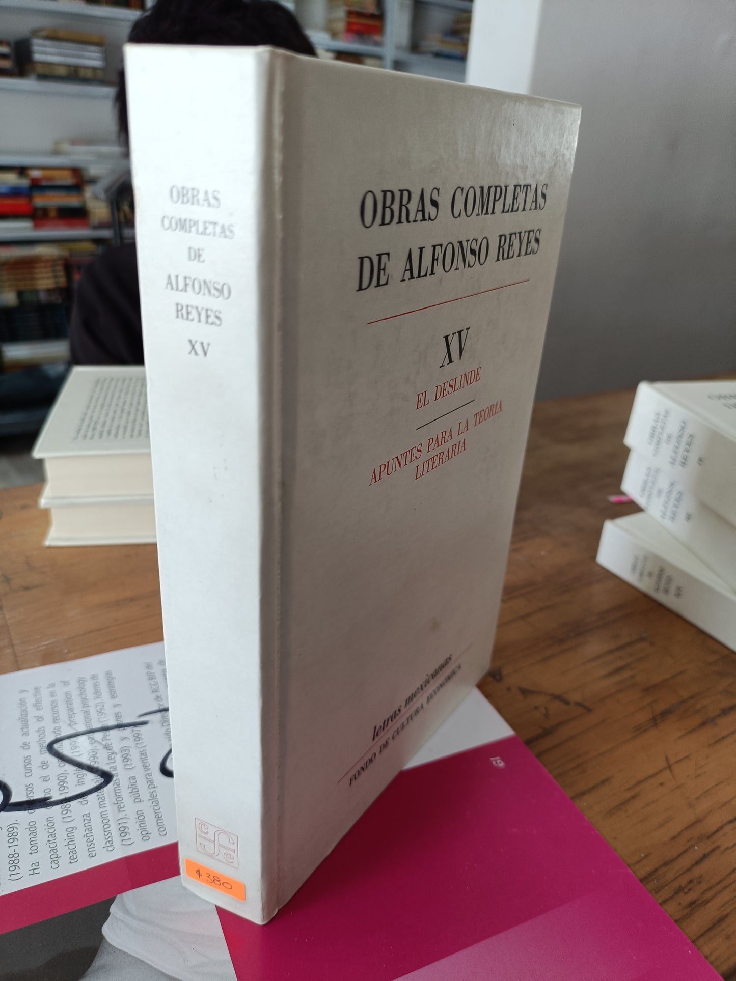 OBRAS COMPLETAS DE ALFONSO REYES XV USADO NOVELA JUAREZ 515