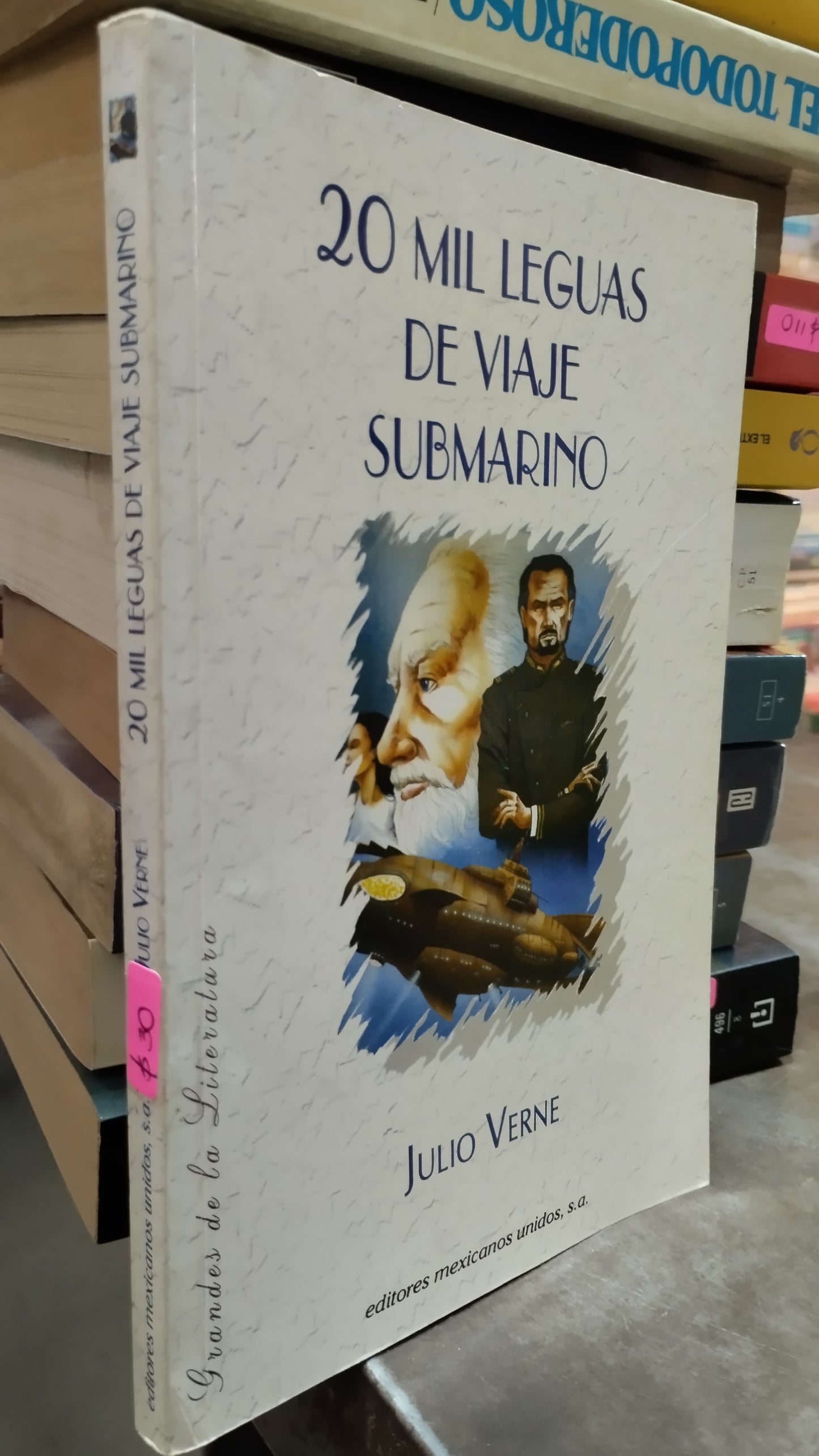 20 MIL LEGUAS DE VIAJE SUBMARINO POR JULIO VERNE LIBRO USADO NOVELAS ALDAMA