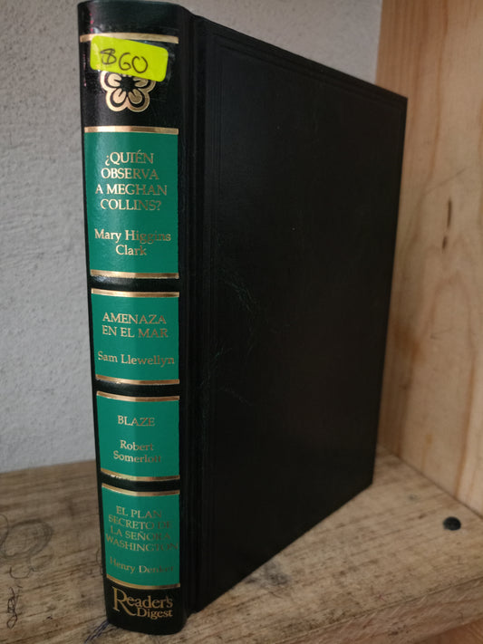 ¿QUIÉN OBSERVA A MEGHAN COLLINS? MARY HIGGINS CLARK AMENAZA EN EL MAR SAM LLEWELLYN BLAZE ROBERT SOMERLOTT EL PLAN SECRETO DE LA SEÑORA WASHINGTON HENRY DENKER USADO NOVELA LITERARIO 305