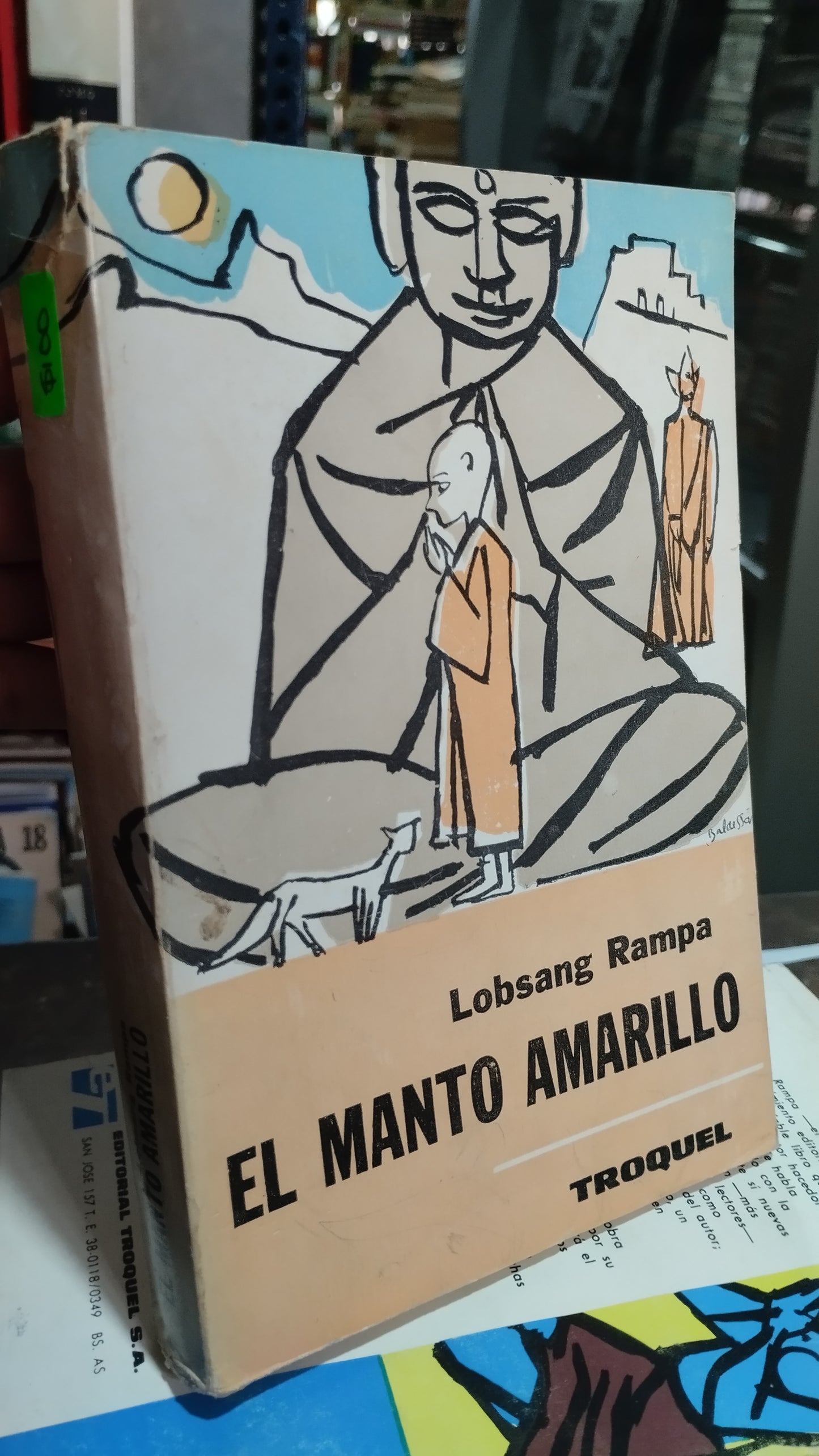 EL MANTO AMARILLO POR LOBSANG RAMPA LIBRO USADO NOVELAS ALDAMA