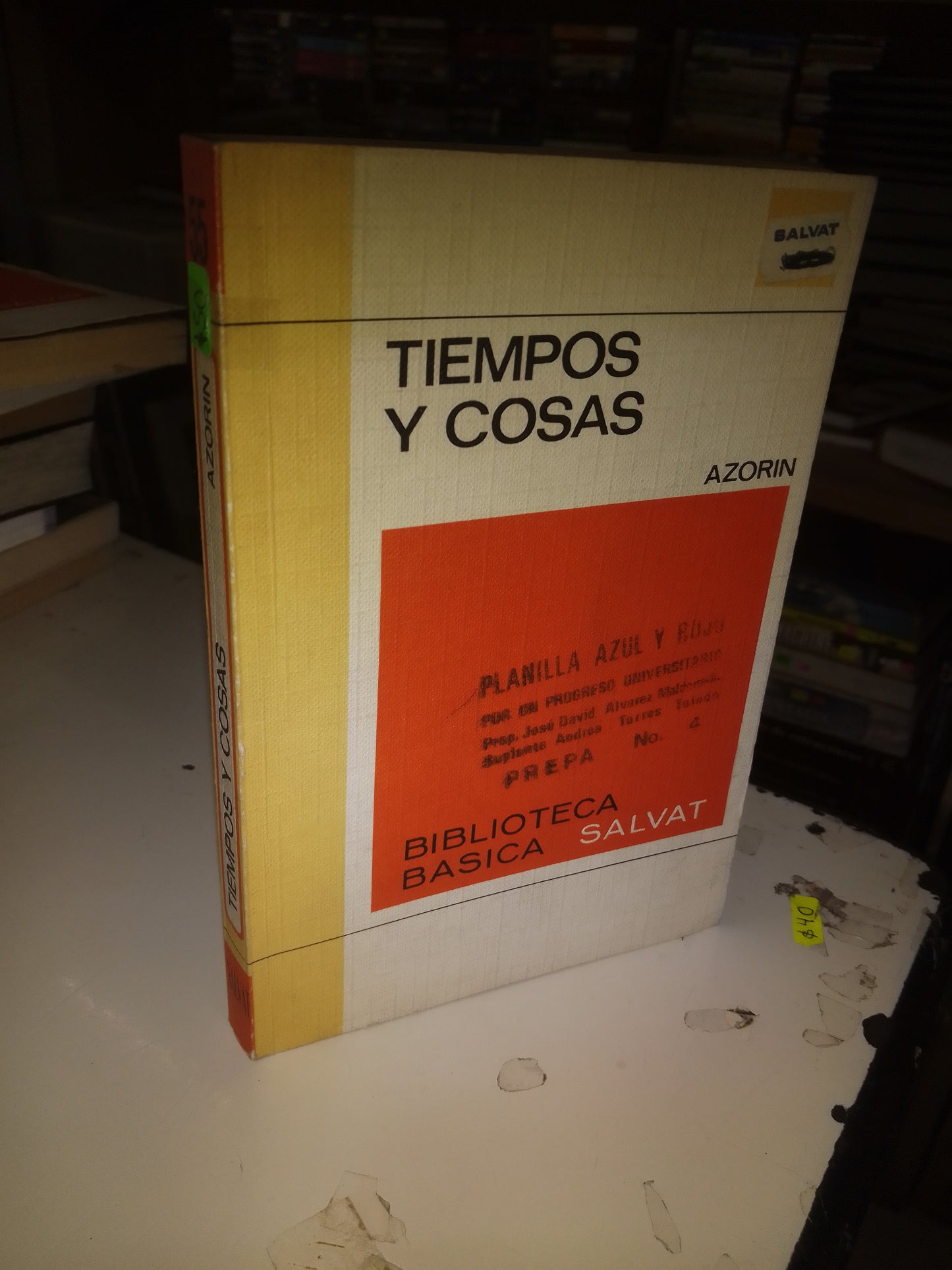 TIEMPOS Y COSAS POR AZORIN USADO NOVELA LITERARIO 207