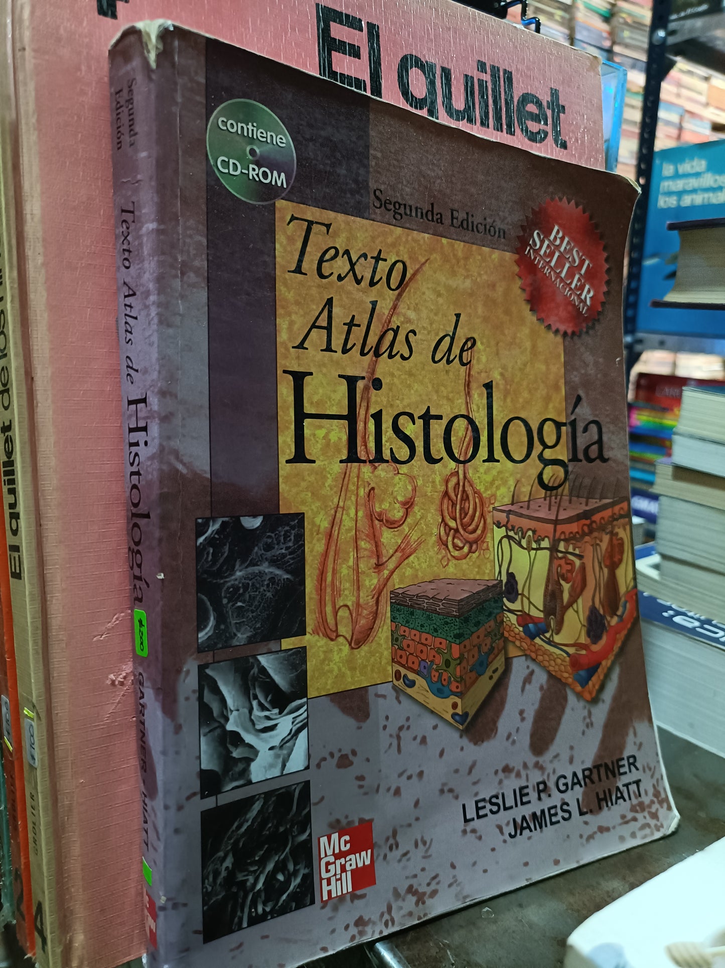 TEXTO ATLAS DE HISTOLOGIA SEGUNDA EDICION POR LESLIE P GARTNER Y JAMES L HIATT USADO SALUD ALDAMA
