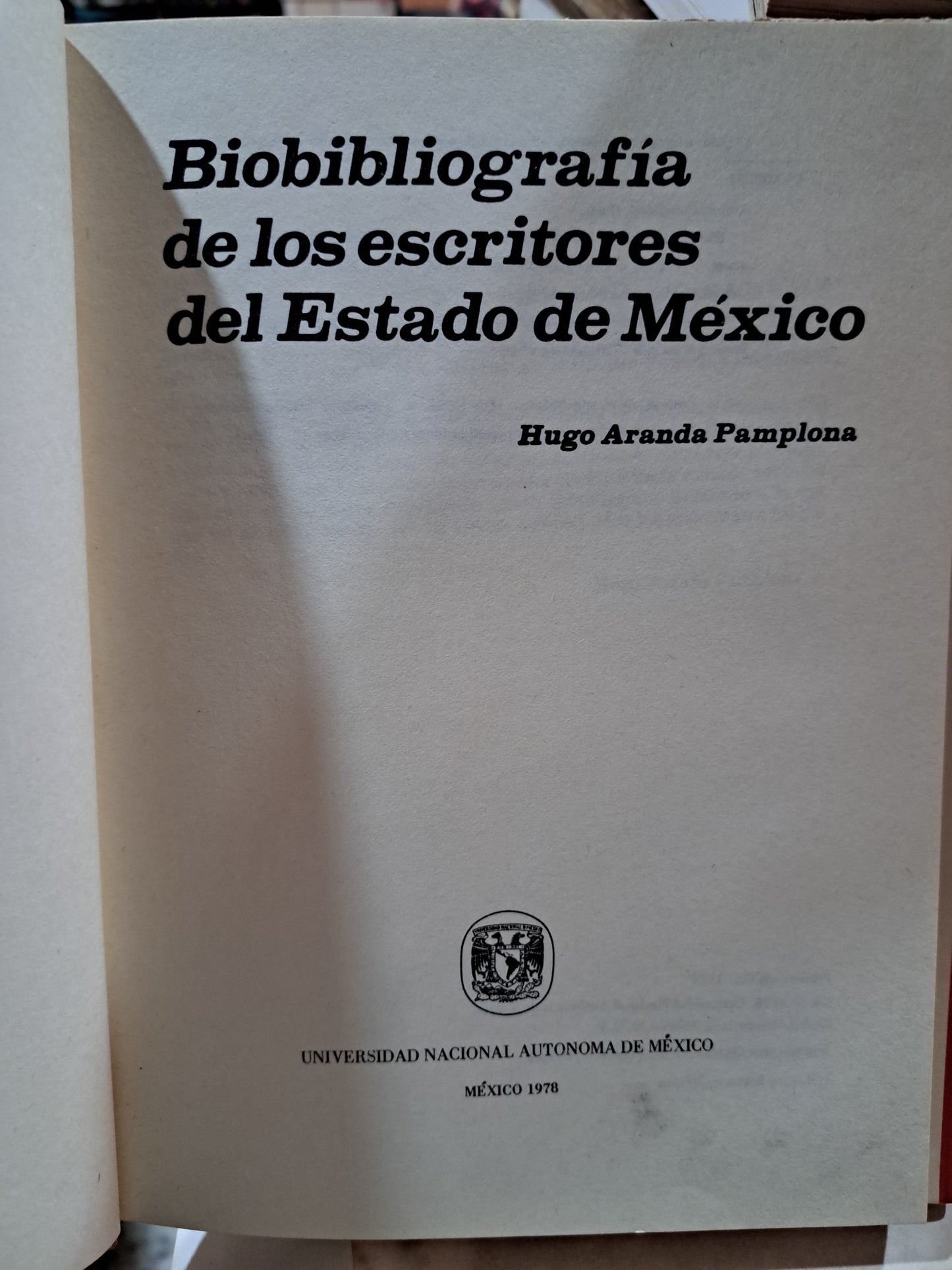 BIOBIBLIOGRAFÍA DE LOS ESCRITORES DEL ESTADO DE MÉXICO HUGO ARANDA PAMPLONA USADO ESTADO DE MÉXICO ALDAMA