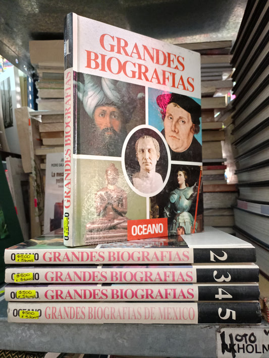 GRANDES BIOGRAFIAS 5 TOMOS USADO ARTE LITERARIO 305