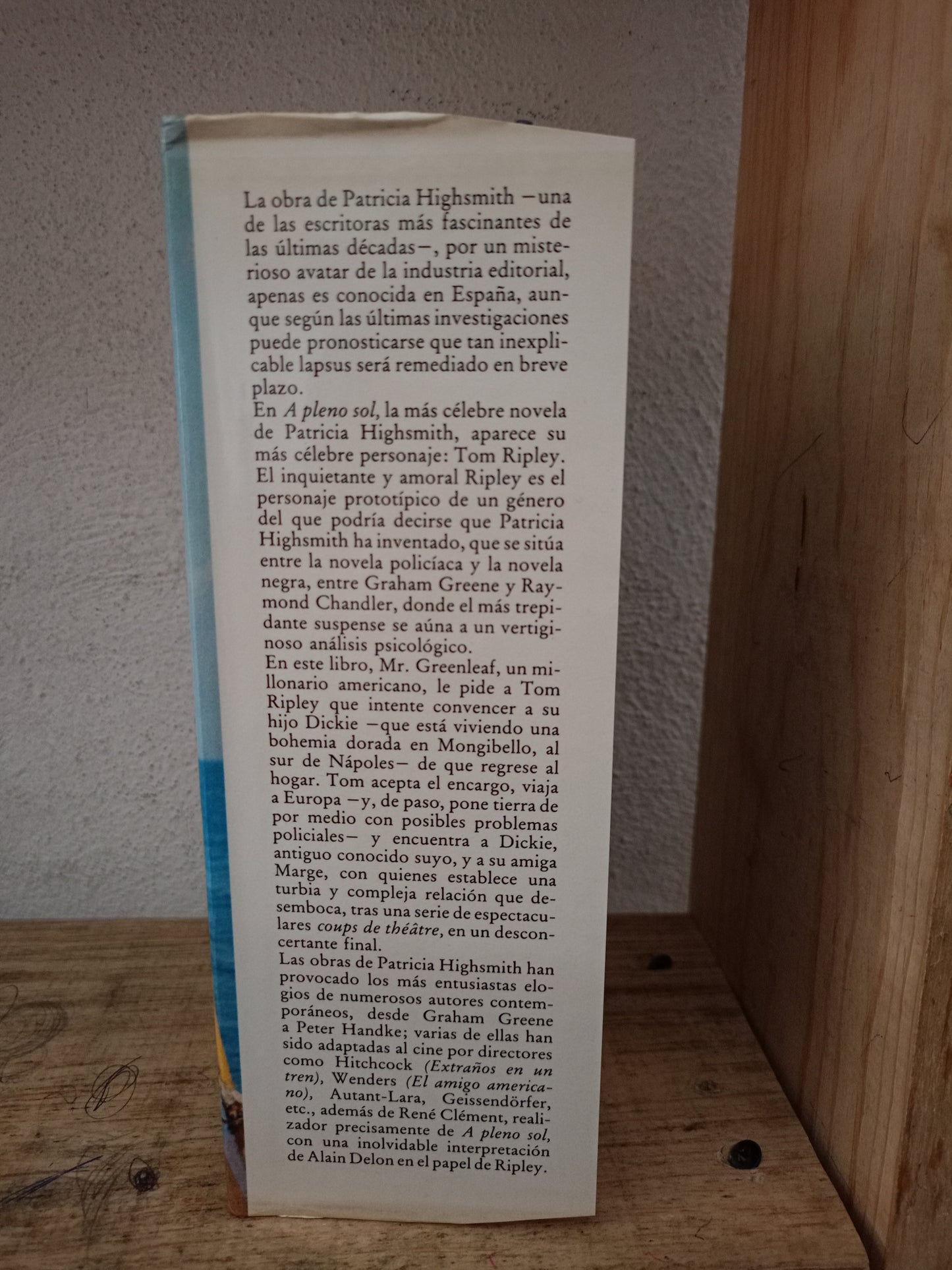 A PLENO SOL POR PATRICIA HIGHSMITH USADO NOVELA LITERARIO 305