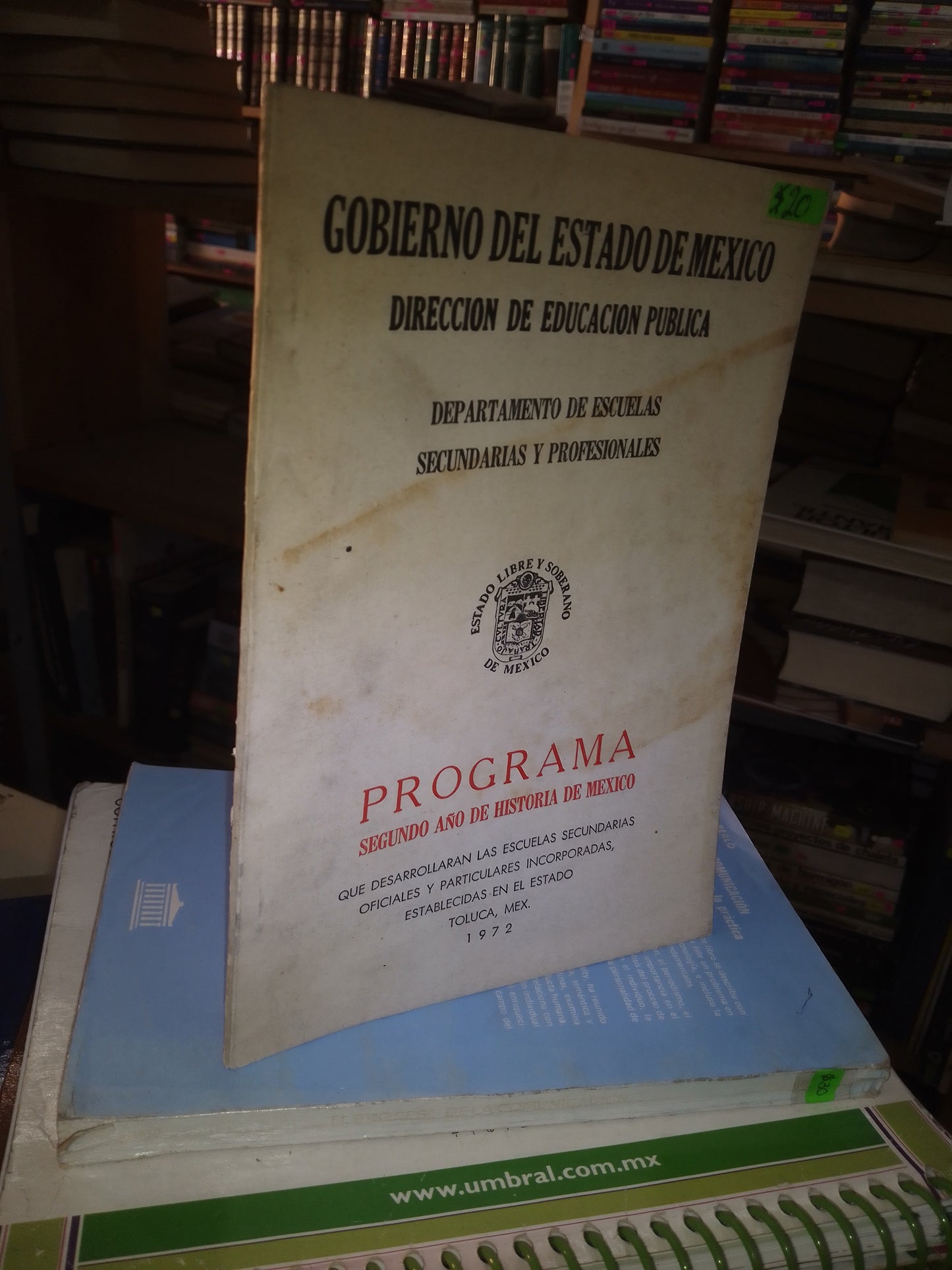 PROGRAMA SEGUNDO AÑO DE HISTORIA DE MÉXICO USADO EDUCACIÓN LITERARIO 207