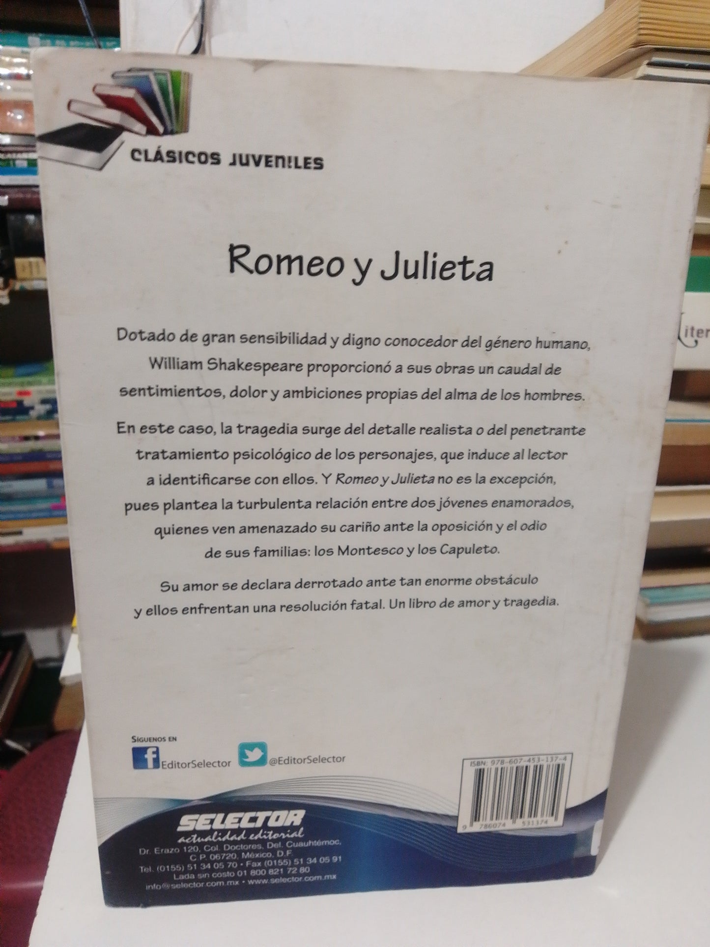 ROMEO Y JULIETA POR WILLIAM SHAKESPEARE USADO INFANTIL JUAREZ