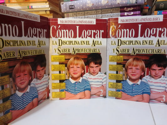 COMO LOGRAR LA DISCIPLINA EN EL AULA Y SABER APROVECHARLA 3 TOMOS USADO PSICOLOGIA JUAREZ