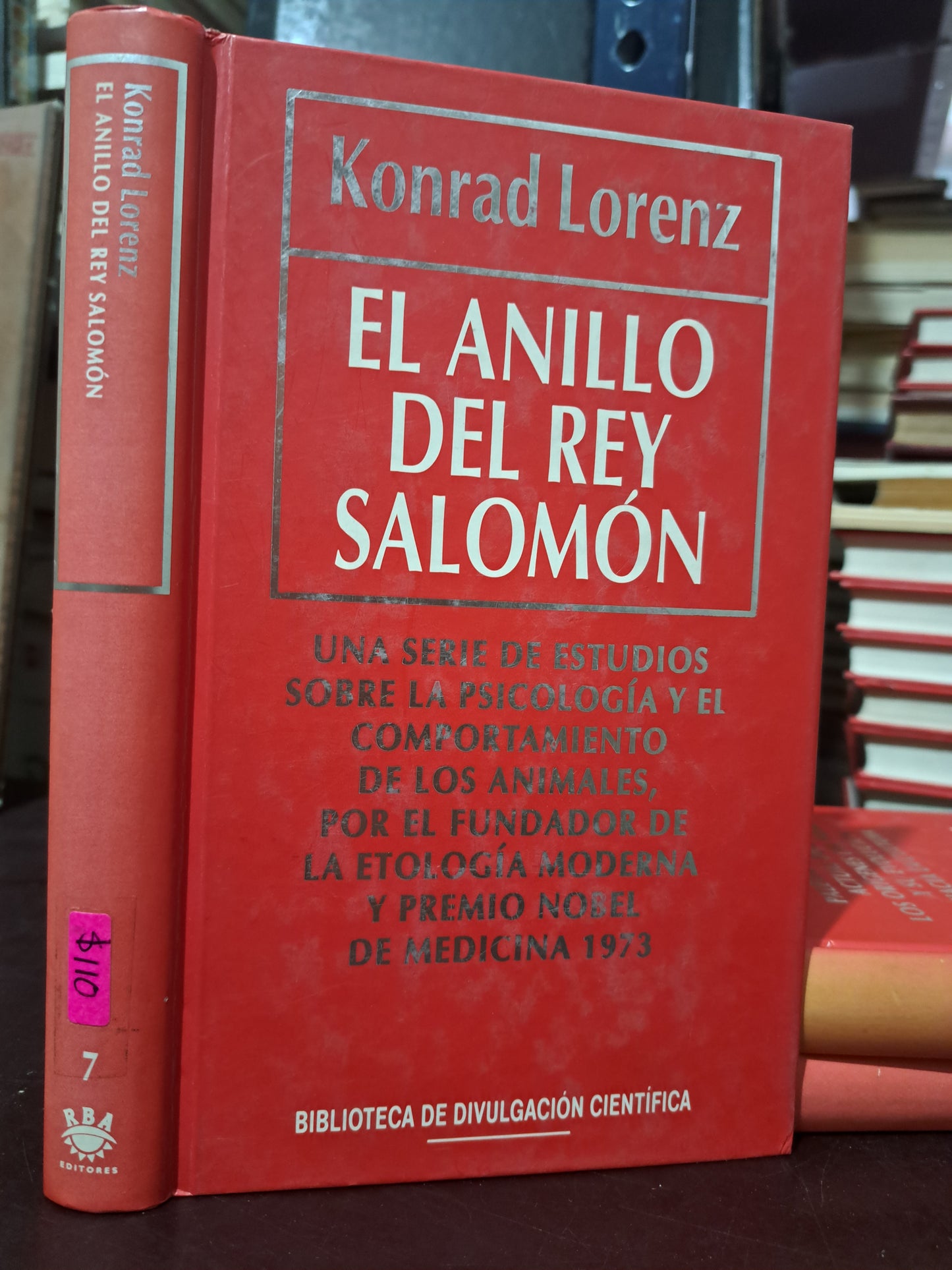 EL ANILLLO DEL REY SALOMÓN KONRAD LORENZ USADO NOVELA LITERARIO 305