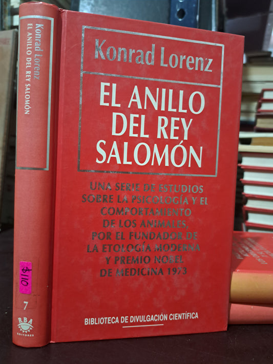 EL ANILLLO DEL REY SALOMÓN KONRAD LORENZ USADO NOVELA LITERARIO 305