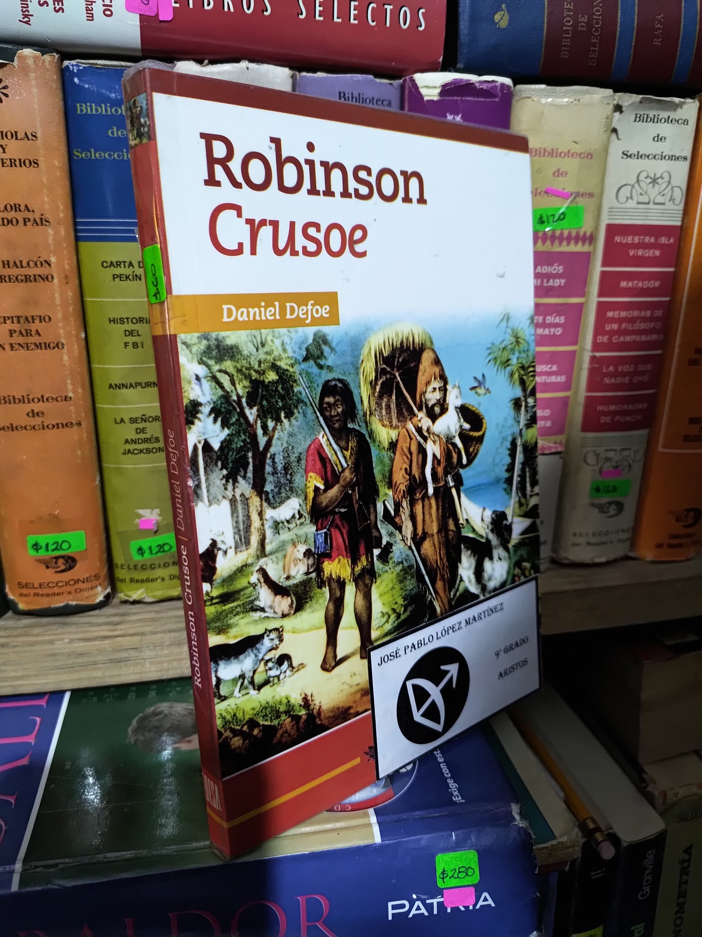 ROBINSON CRUSOE POR DANIEL DAFOE USADO NOVELAS JUAREZ 507