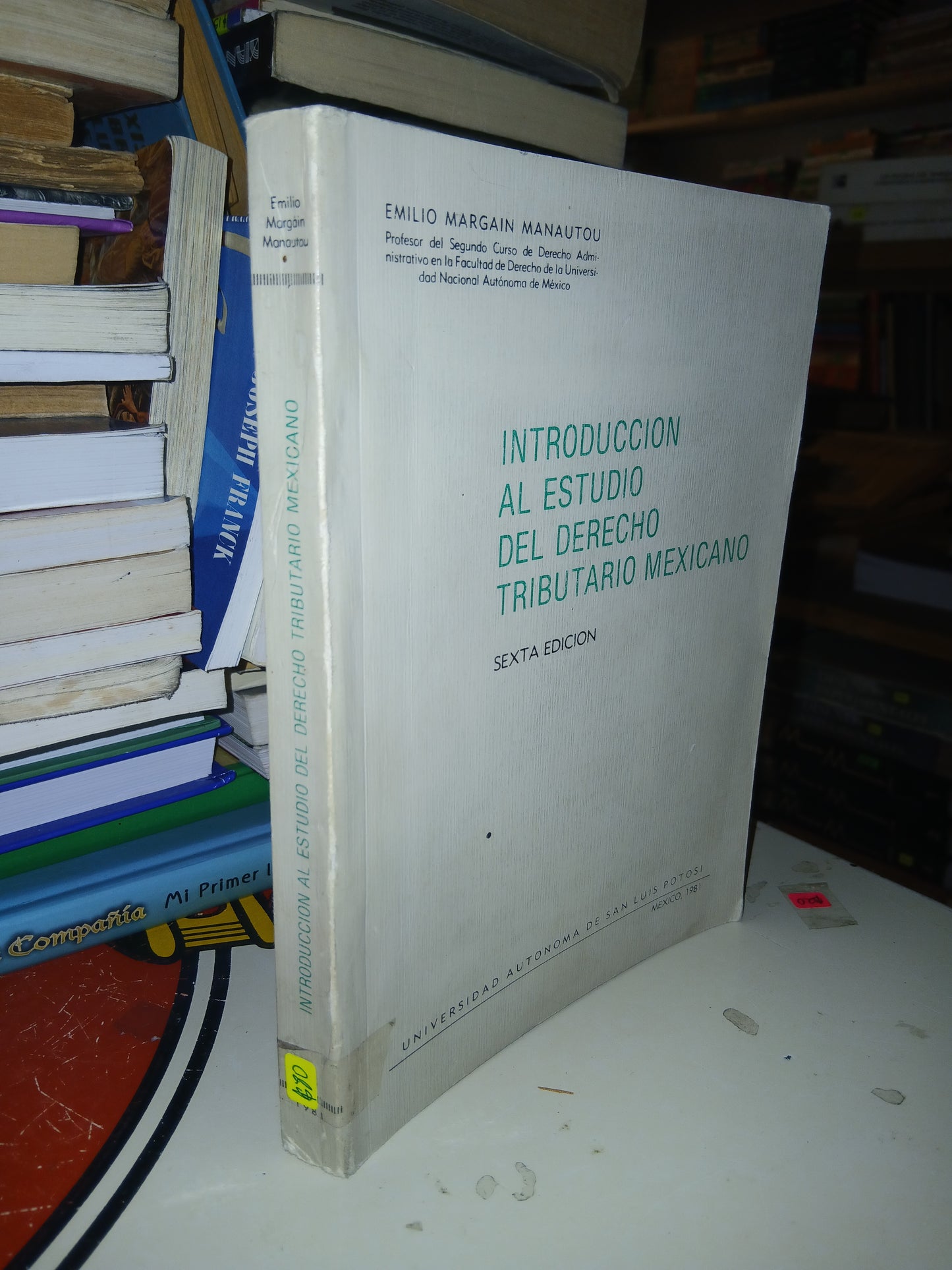 INTRODUCCIÓN AL ESTUDIO DEL DERECHO TRIBUTARIO MEXICANO POR EMILIO MARGAIN MANAUTOU USADO DERECHO LITERARIO 207