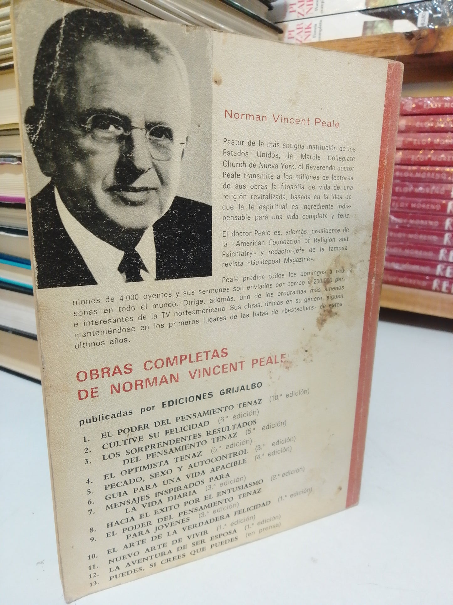 EL OPTIMISTA TENAZ POR NORMAN VINCENT PEALE USADO SUP.PERSONAL JUÁREZ