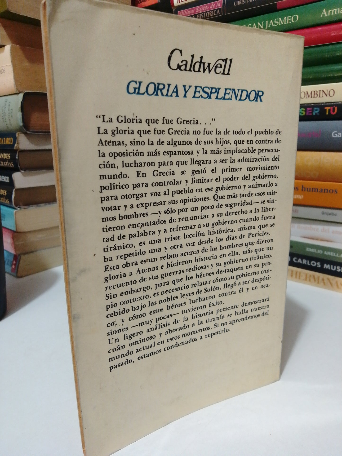 GLORIA Y ESPLENDOR POR TAYLOR CALDWELL USADO NOVELA JUÁREZ