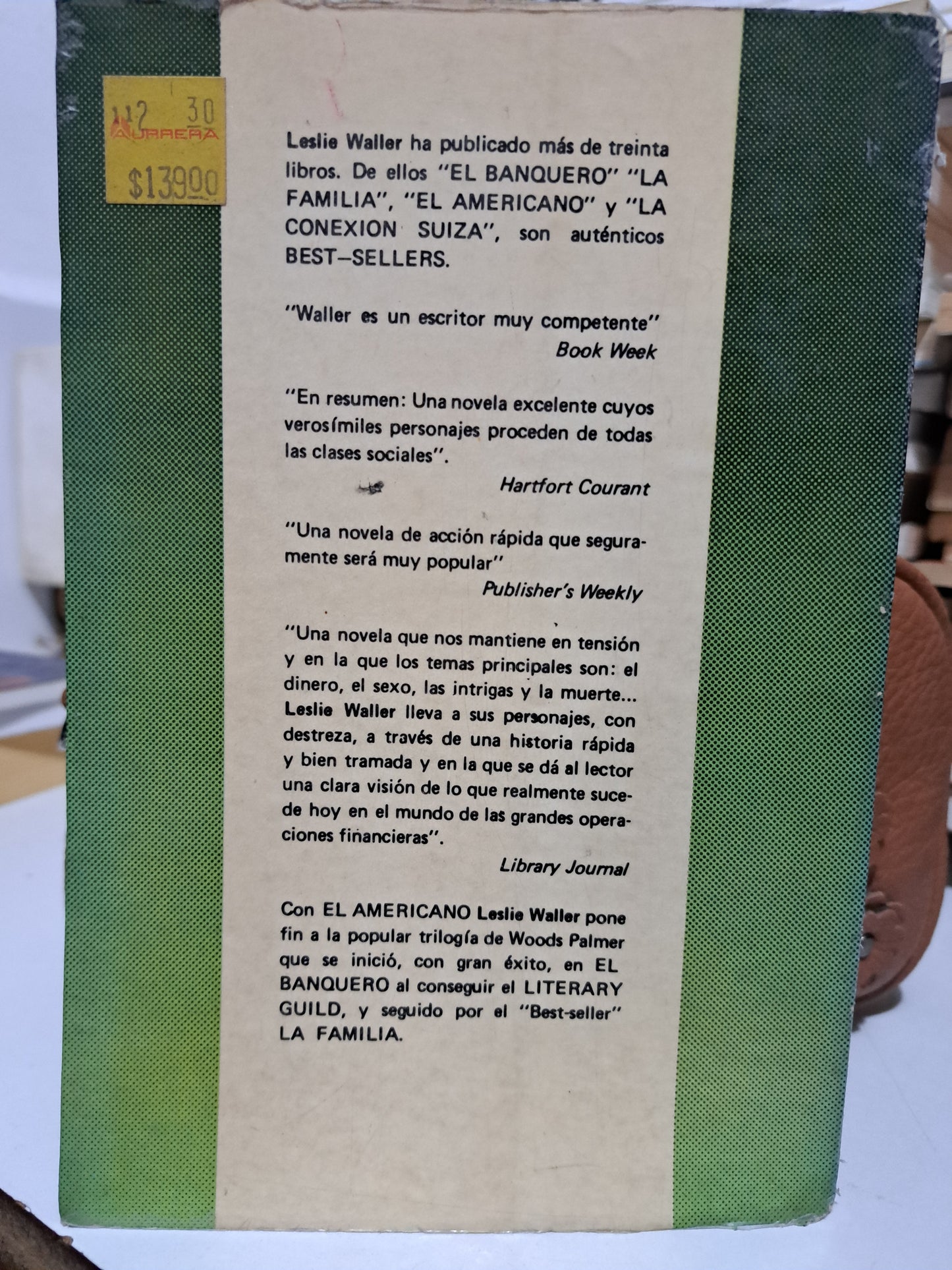 EL AMERICANO LESLIE WALLER USADO NOVELA JUÁREZ