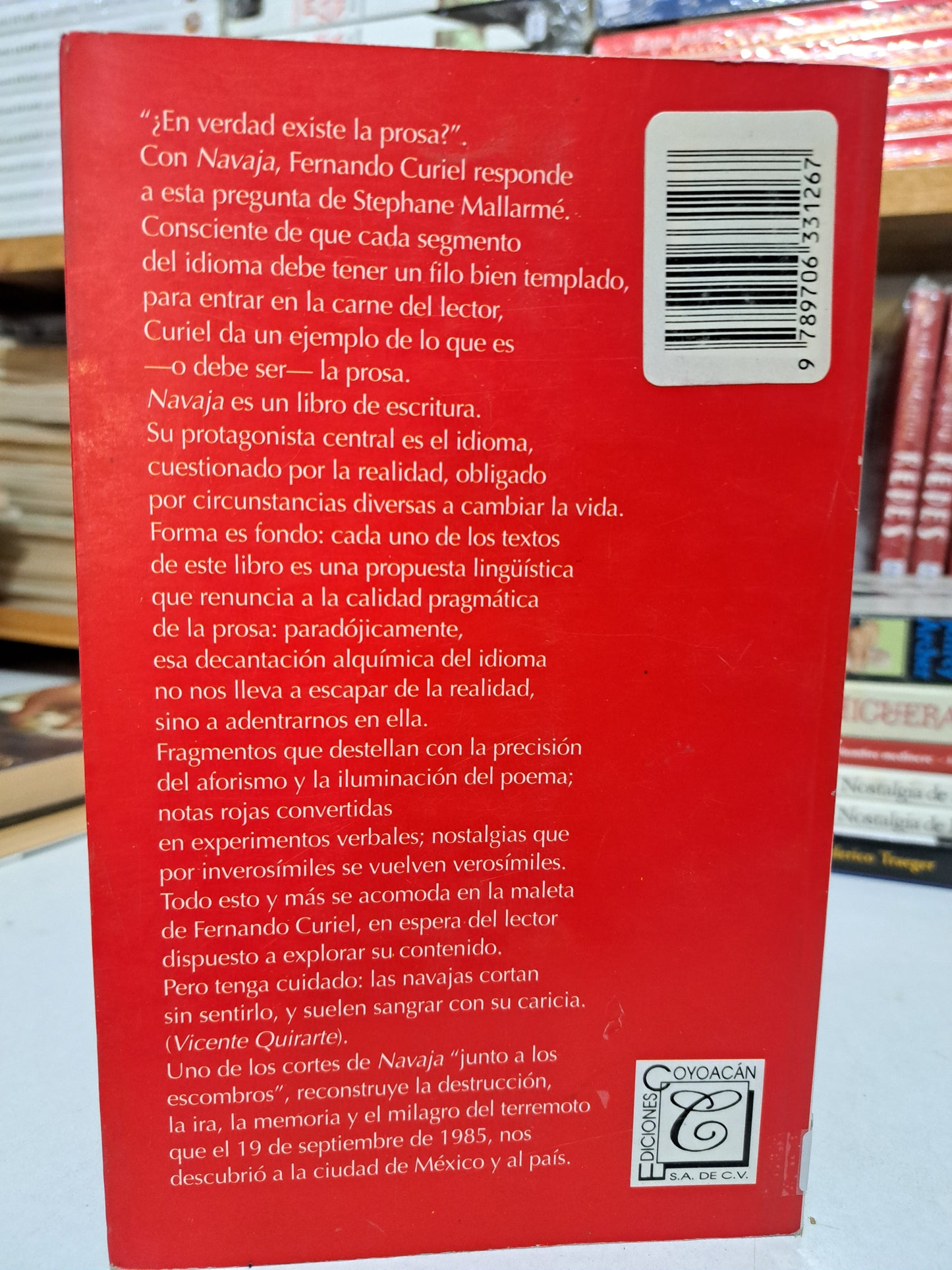 NAVAJA FERNANDO CURIEL USADO NOVELA JUÁREZ