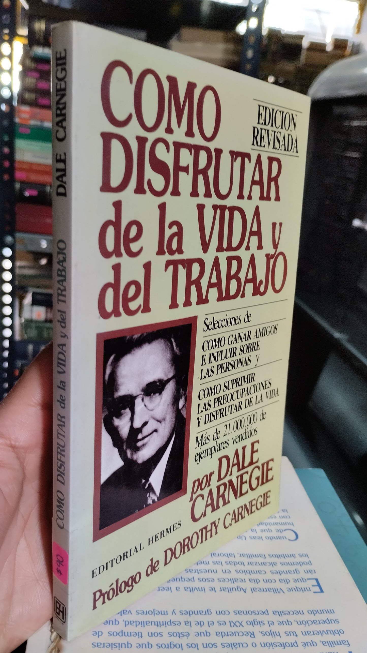 COMO DISFRUTAR DE LA VIDA Y DEL TRABAJO POR DALE CARNEGIE LIBRO USADO SUPERACION PERSONAL ALDAMA