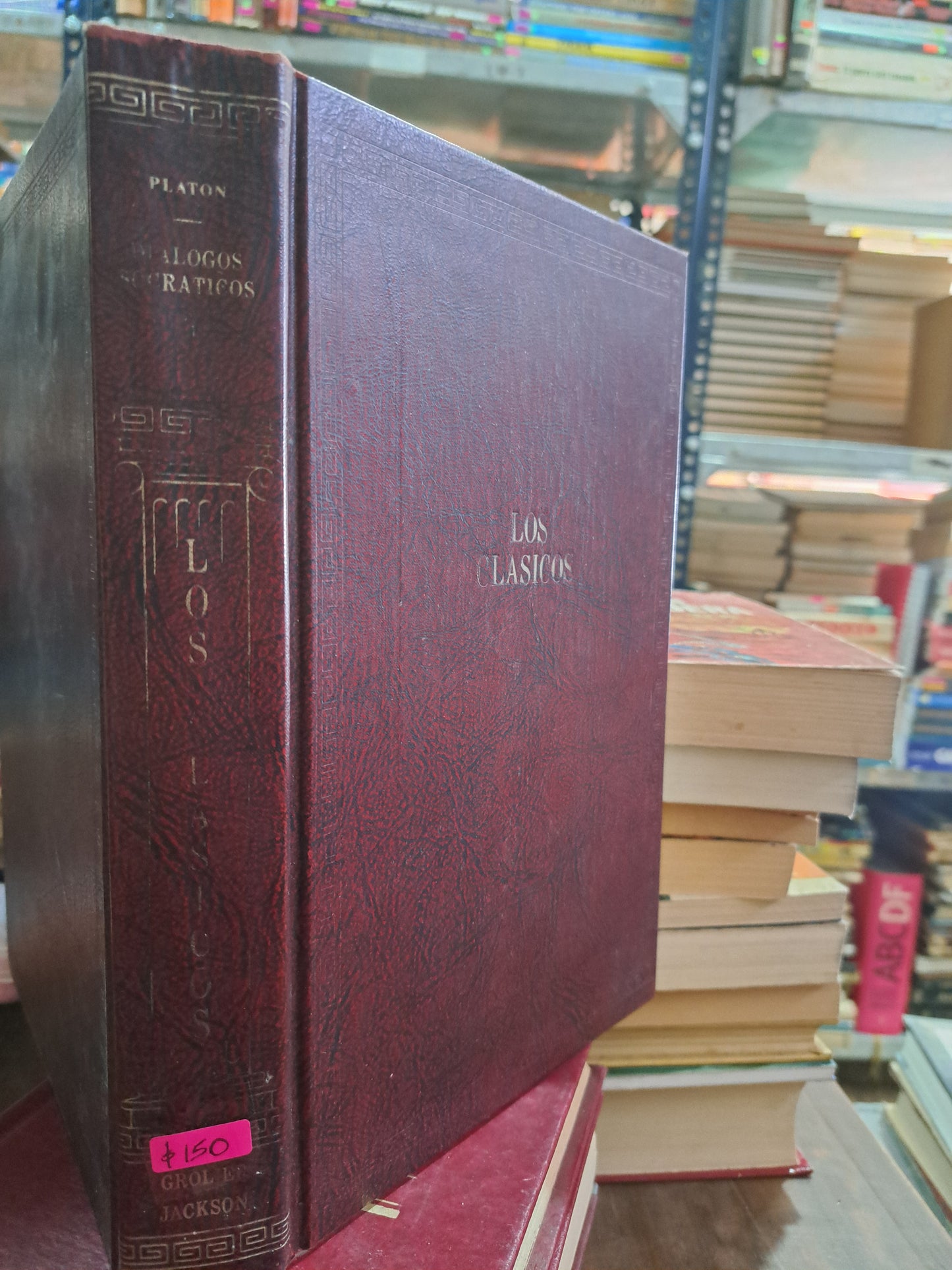 LOS CLASICOS PLATON DIALOGOS SOCRATICOS GROLIER JACKSON USADO NOVELA ALDAMA