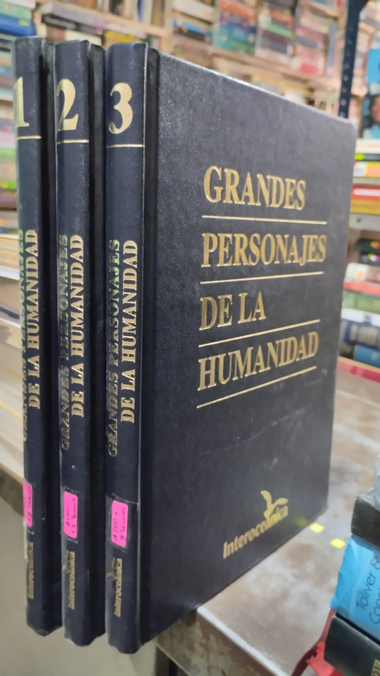 GRANDES PERSONAJES DE LA HUMANIDAD TRES TOMOS LIBRO USADO HISTORIA ALDAMA