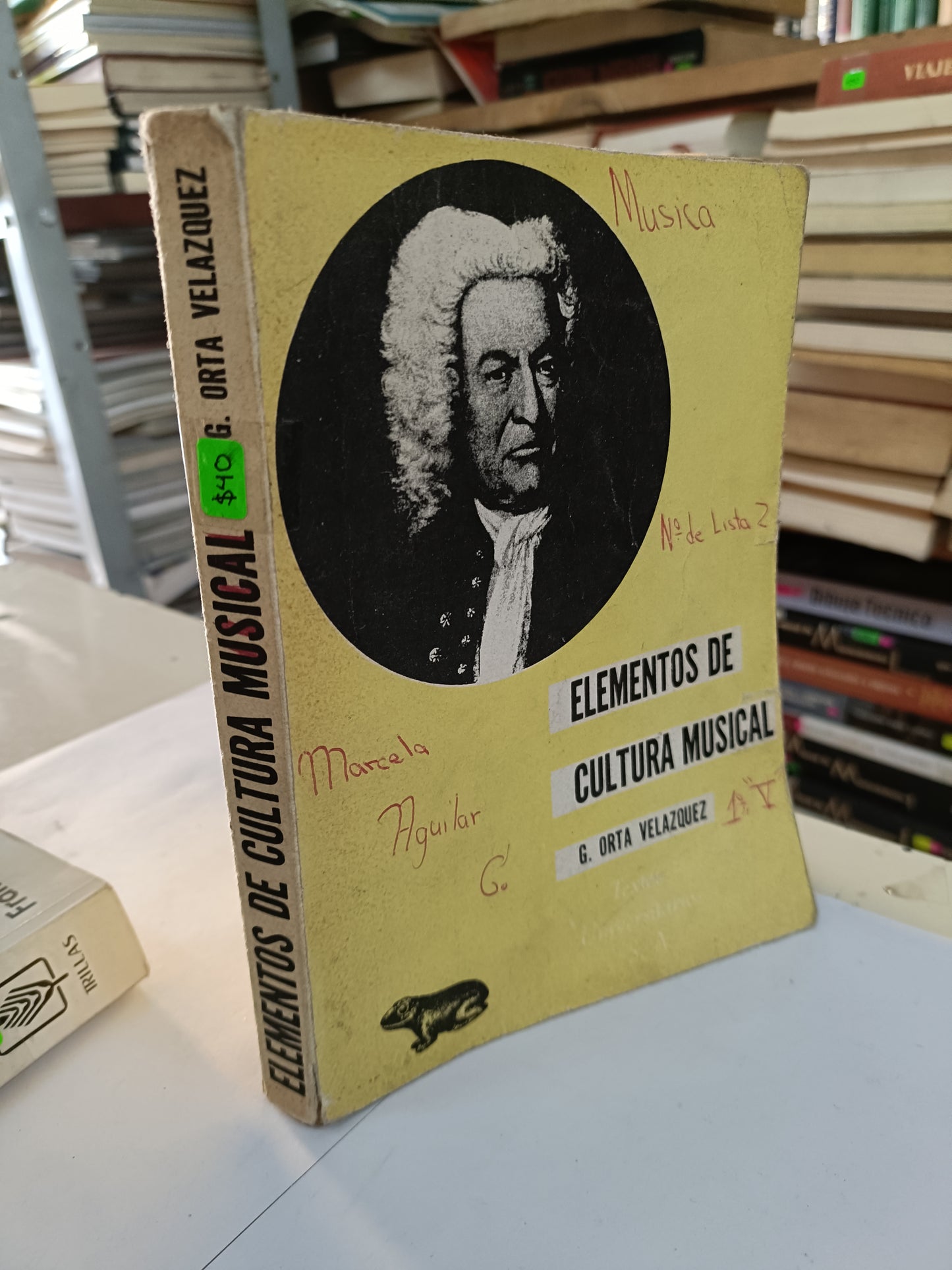 ELEMENTOS DE CULTURA MUSICAL POR G. ORTA VELAZQUEZ USADO MUSICA LITERARIO 207