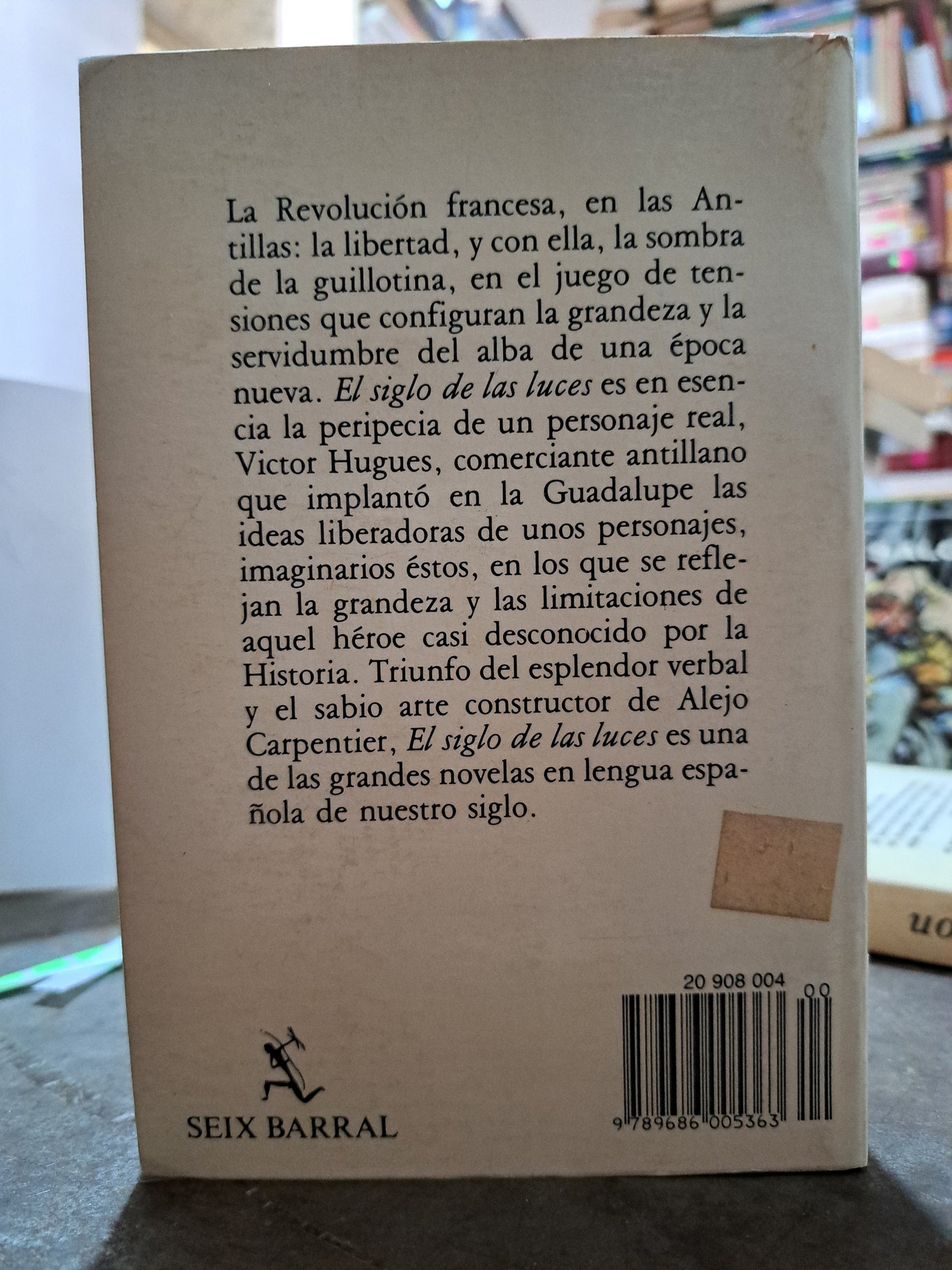EL SIGLO DE LAS LUCES POR ALEJO CARPENTIER USADO NOVELA ALDAMA