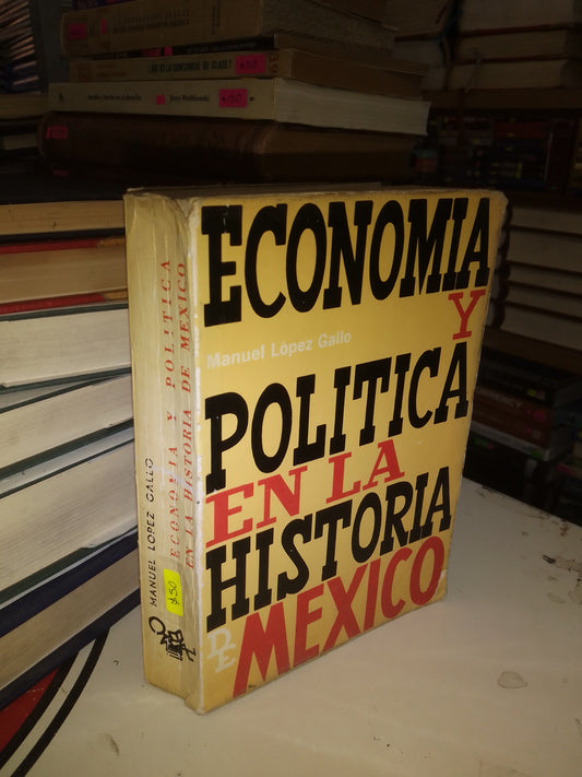 ECONOMÍA Y POLÍTICA EN LA HISTORIA DE MÉXICO POR MANUEL LÓPEZ GALLO USADO POLÍTICA LITERARIO 207