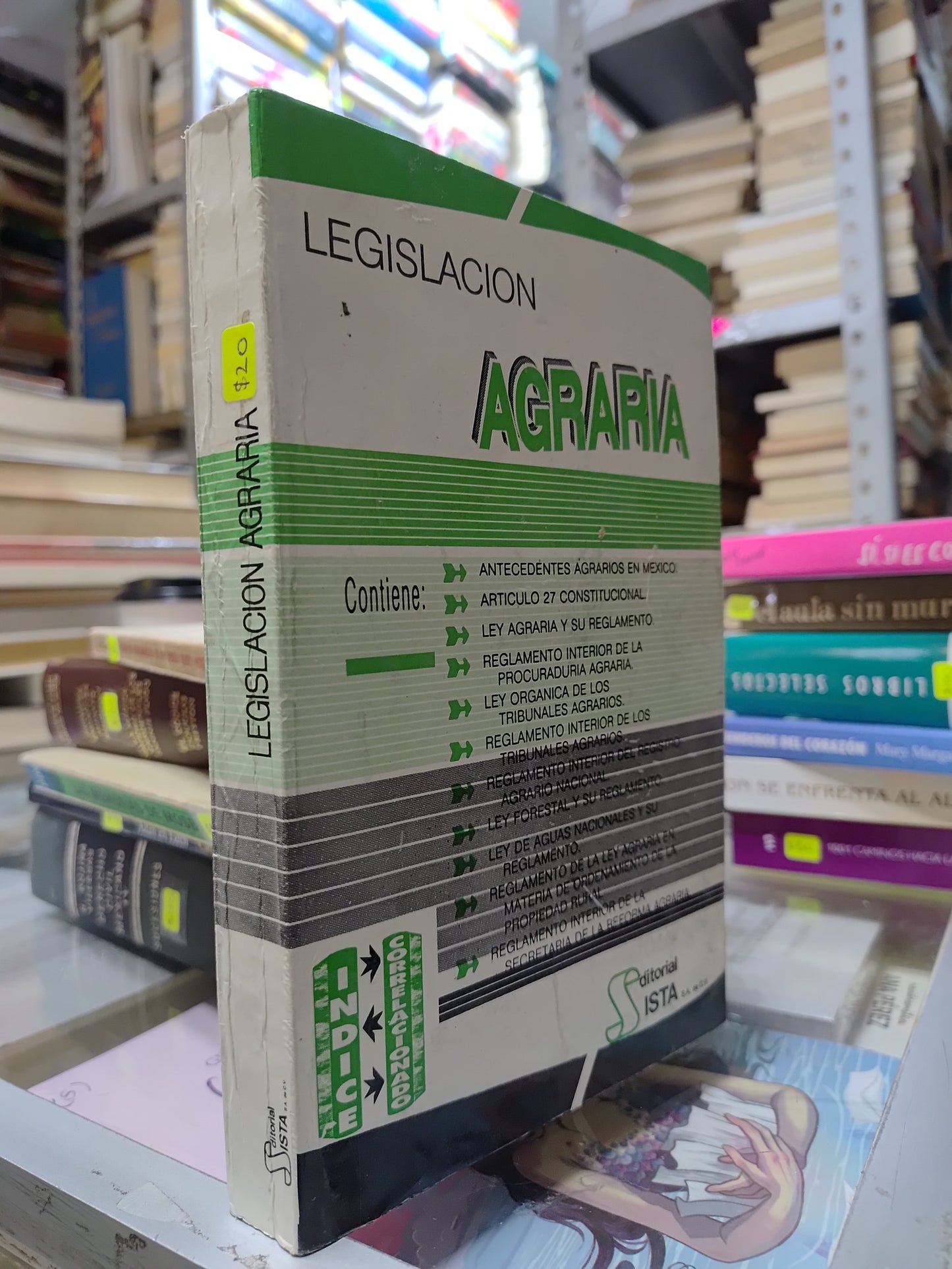 LEGISLACION AGRARIA POR EDITORIAL SISTA USADO DERECHO JUAREZ 515