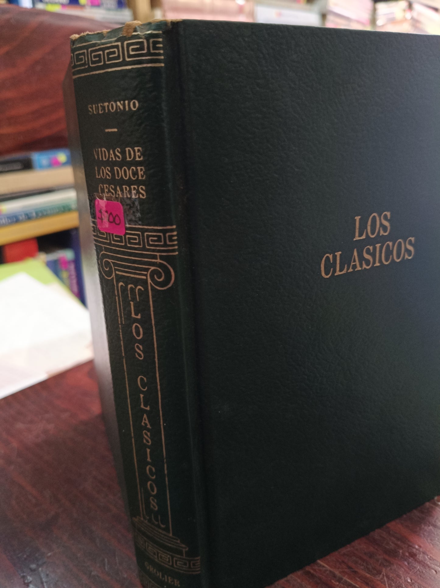 LOS CLASICOS SUETONIO - VIDAS DE LOS DOCE CESARES GROLIER USADO NOVELA LITERARIO 305