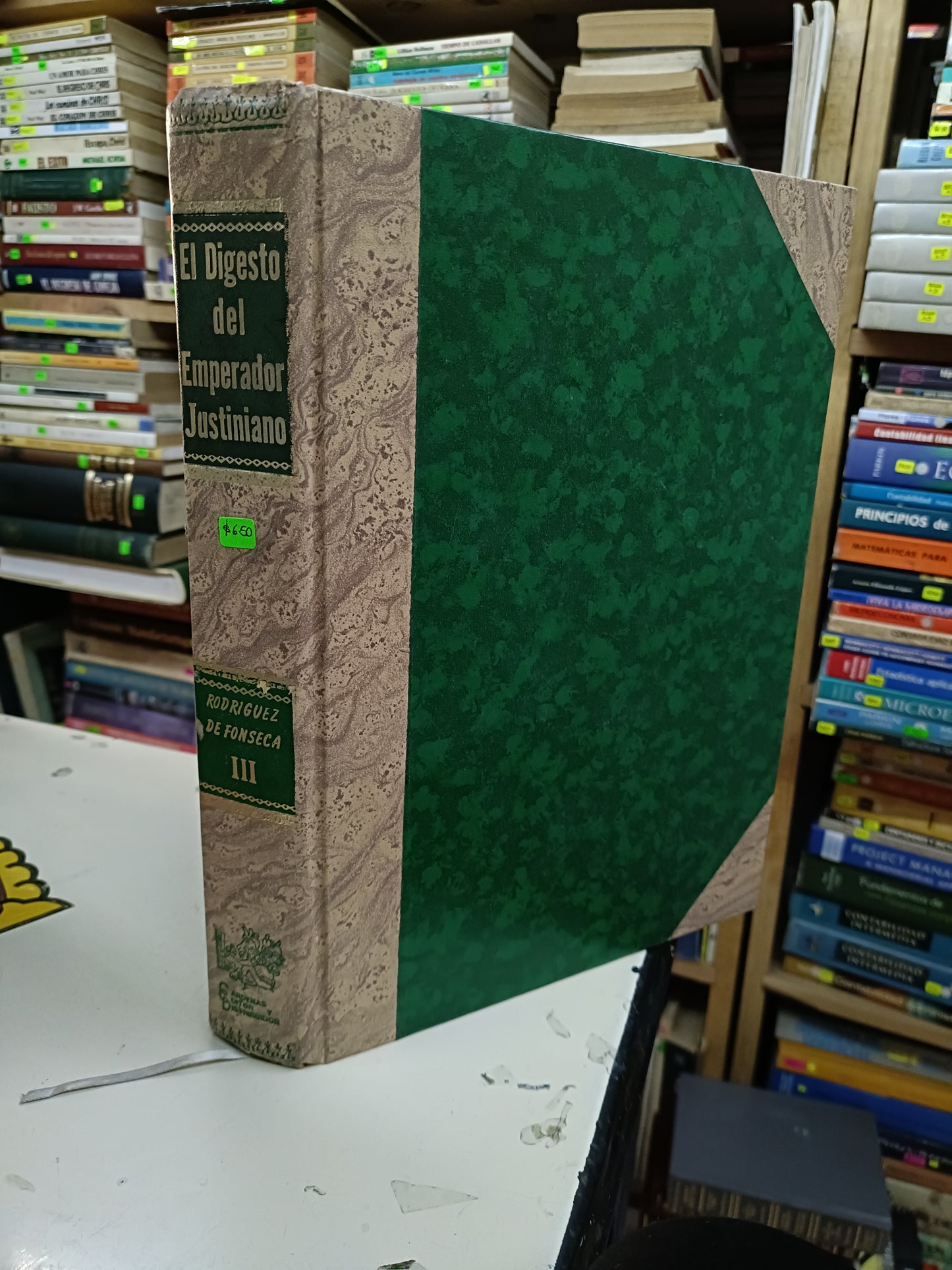 EL DIGESTO DEL EMPERADOR JUSTINIANO TOMO III POR RODRÍGUEZ DE FONSECA USADO DERECHO LITERARIO 207