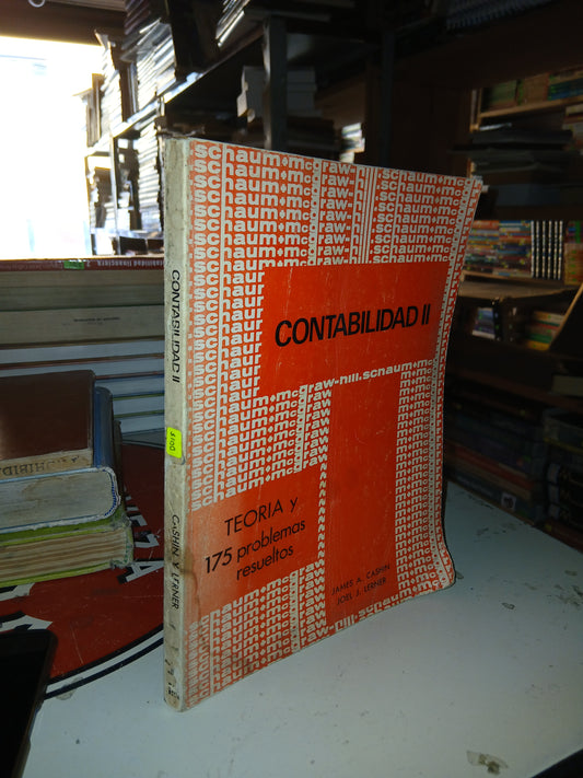 CONTABILIDAD II (TEORÍA Y 175 PROBLEMAS RESUELTOS) POR JAMES A. CASHIN Y JOEL J. LEARNER USADO ADMINISTRACIÓN LITERARIO 207