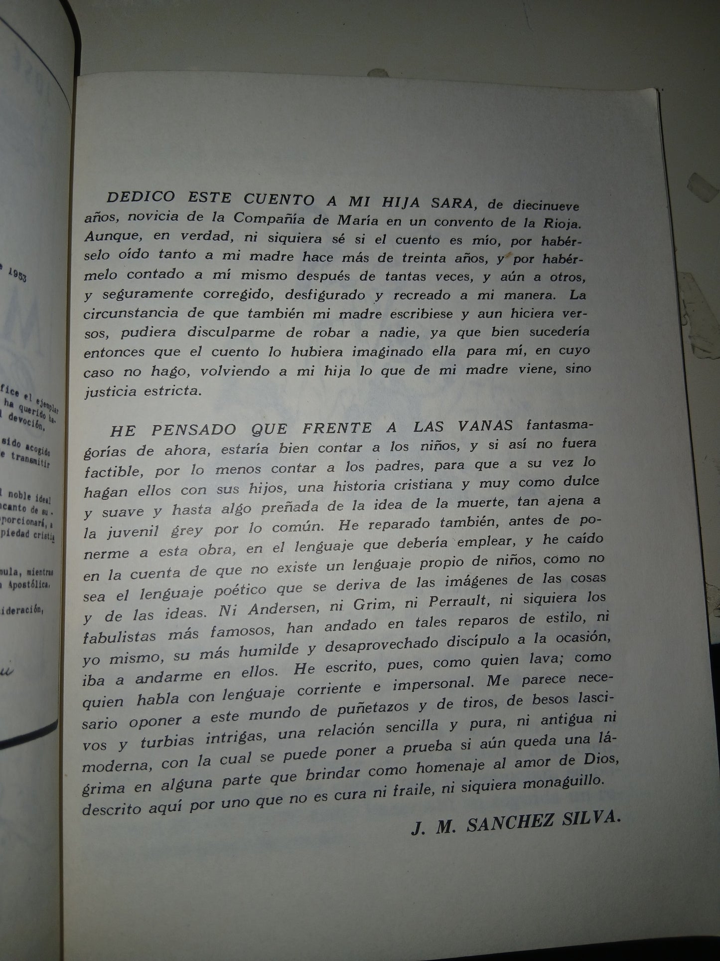 MARCELINO PAN Y VINO POR J. MARÍA SÁNCHEZ SILVA USADO RELIGIÓN LITERARIO 207