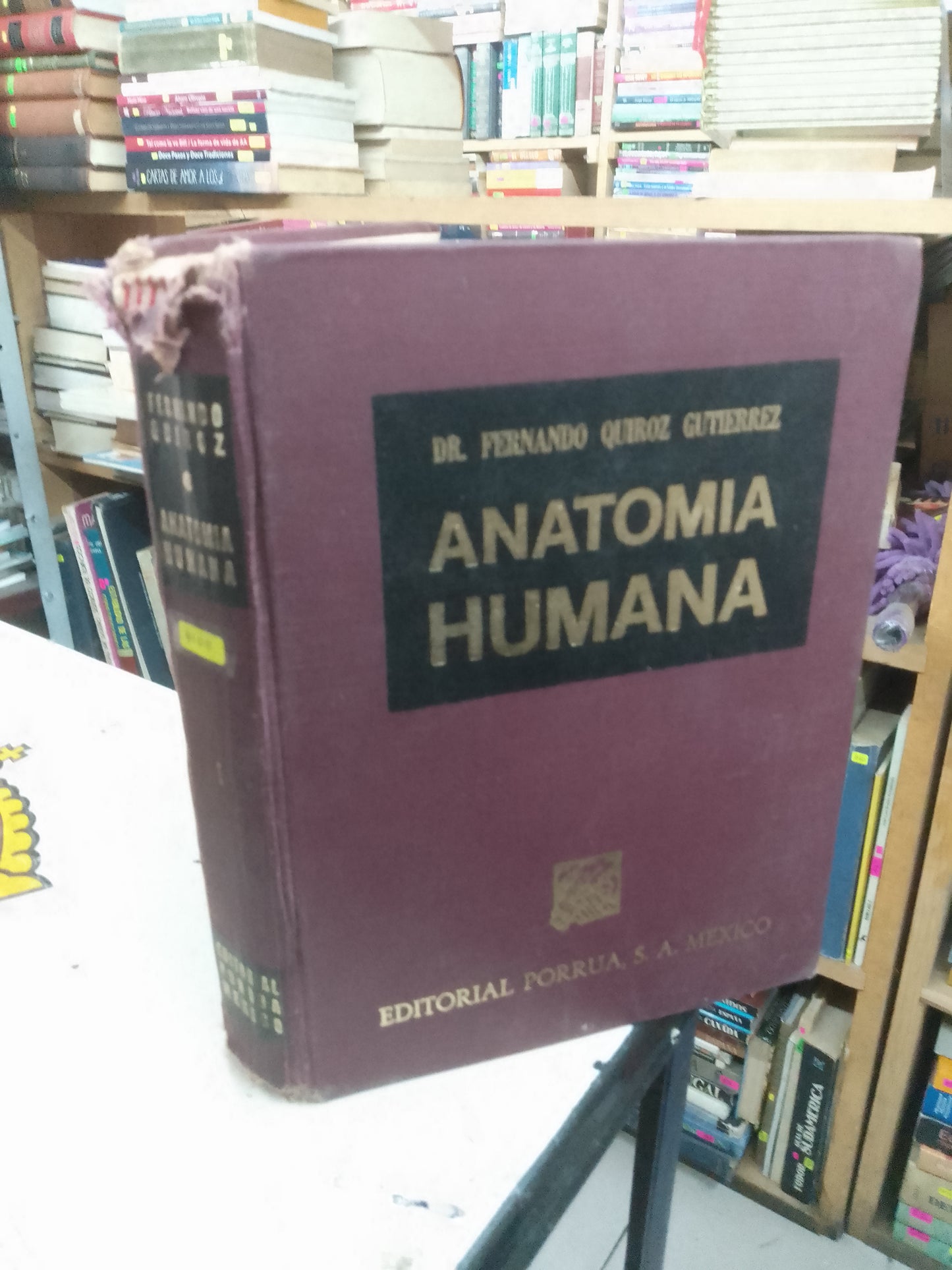 ANATOMIA HUMANA TOMO I POR FERNANDO QUIROZ GUTIÉRREZ USADO MEDICINA LITERARIO 207