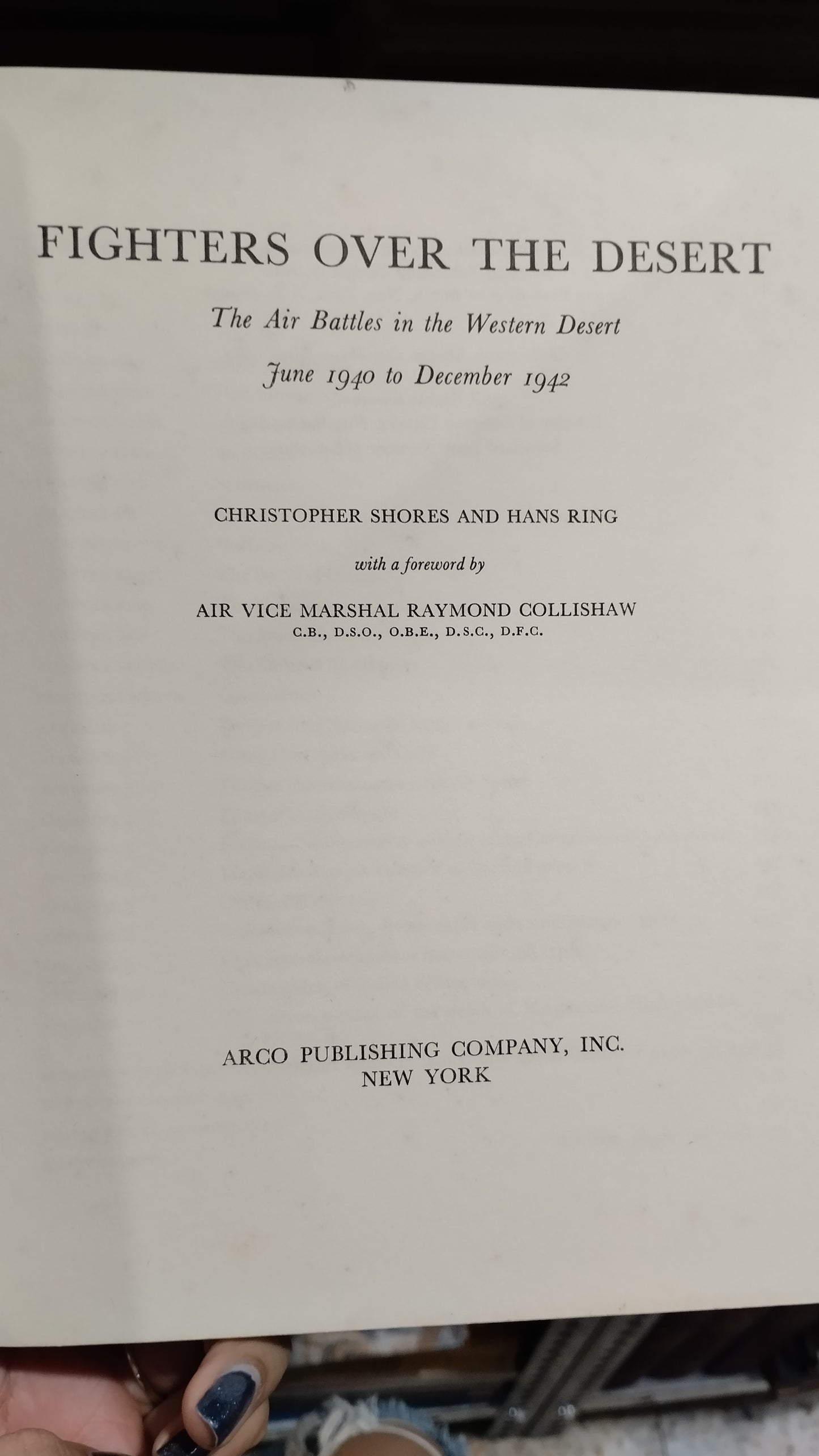 FIGHTERS OVER THE DESERT POR CHRISTOPHER SHORES & HANS RING LIBRO USADO HISTORIA ALDAMA