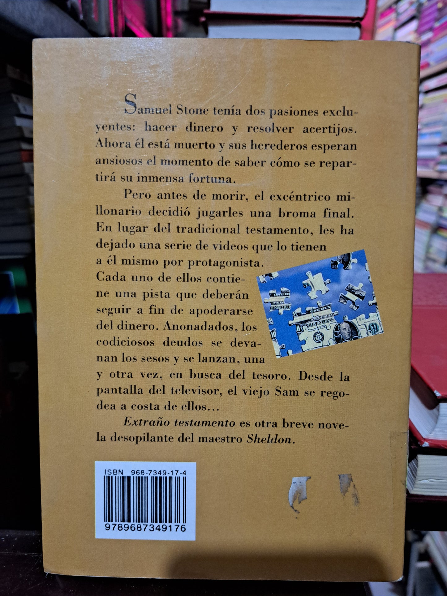 EXTRAÑO TESTAMENTO SIDNEY SHELDON USADO NOVELA JUÁREZ