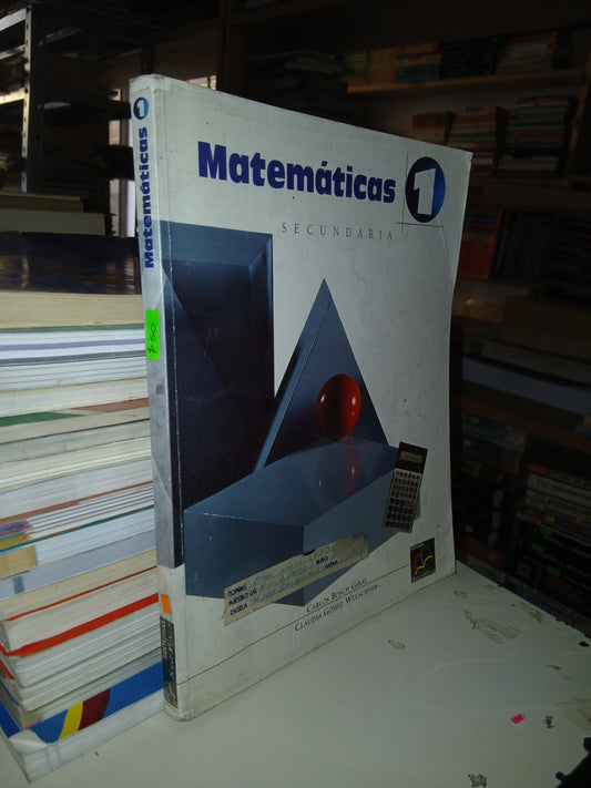 MATEMÁTICAS 1 (SECUNDARIA) POR CARLOS BOSCH GIRAL Y CLAUDIA GÓMEZ WULSCHNER USADO MATEMÁTICAS LITERARIO 207