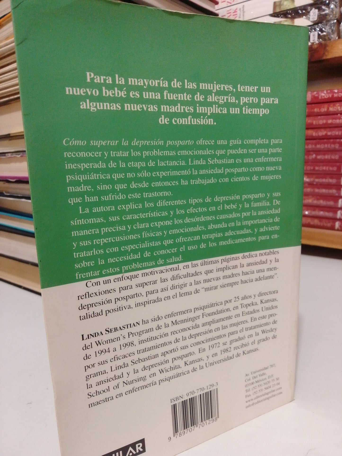 CÓMO SUPERAR LA DEPRESIÓN POSPARTO POR LINDA SEBASTIÁN USADO SUP.PERSONAL JUÁREZ