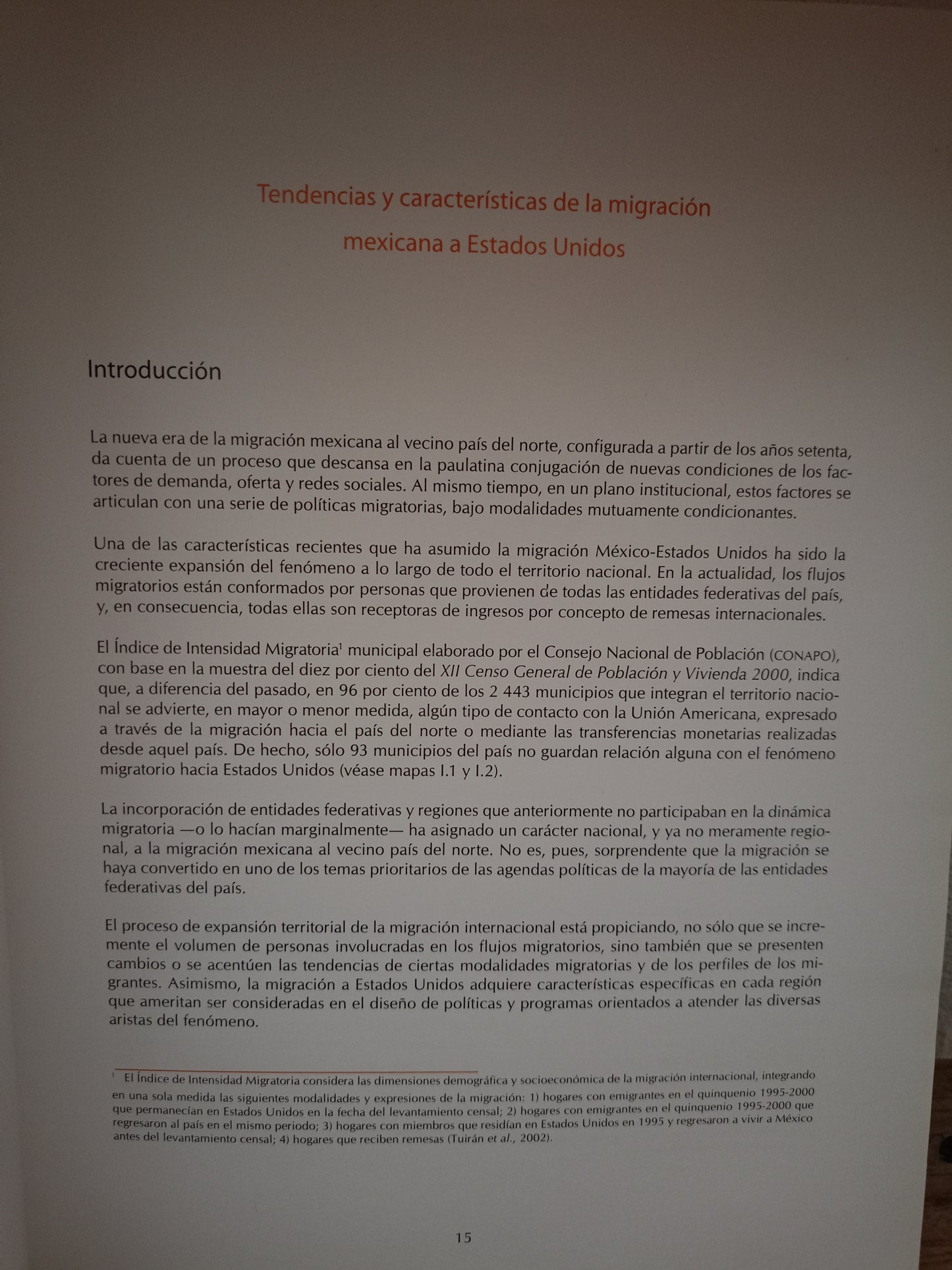 MIGRACIÓN MÉXICO-ESTADOS UNIDOS PANORAMA REGIONAL Y ESTATAL USADO HISTORIA LITERARIO 305